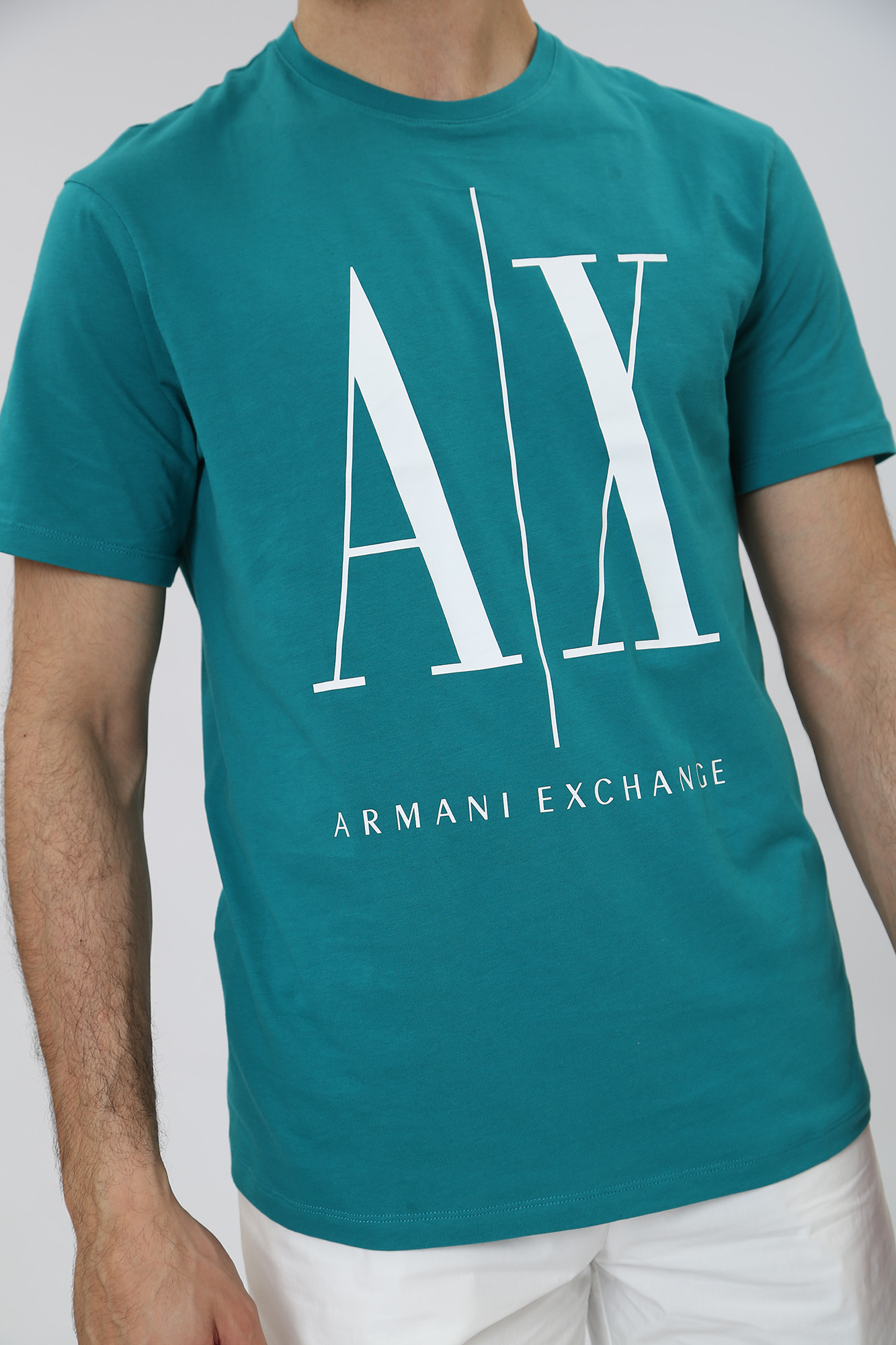 8NZTPA_ZJH4Z Футболка Armani Exchange Бирюзовый