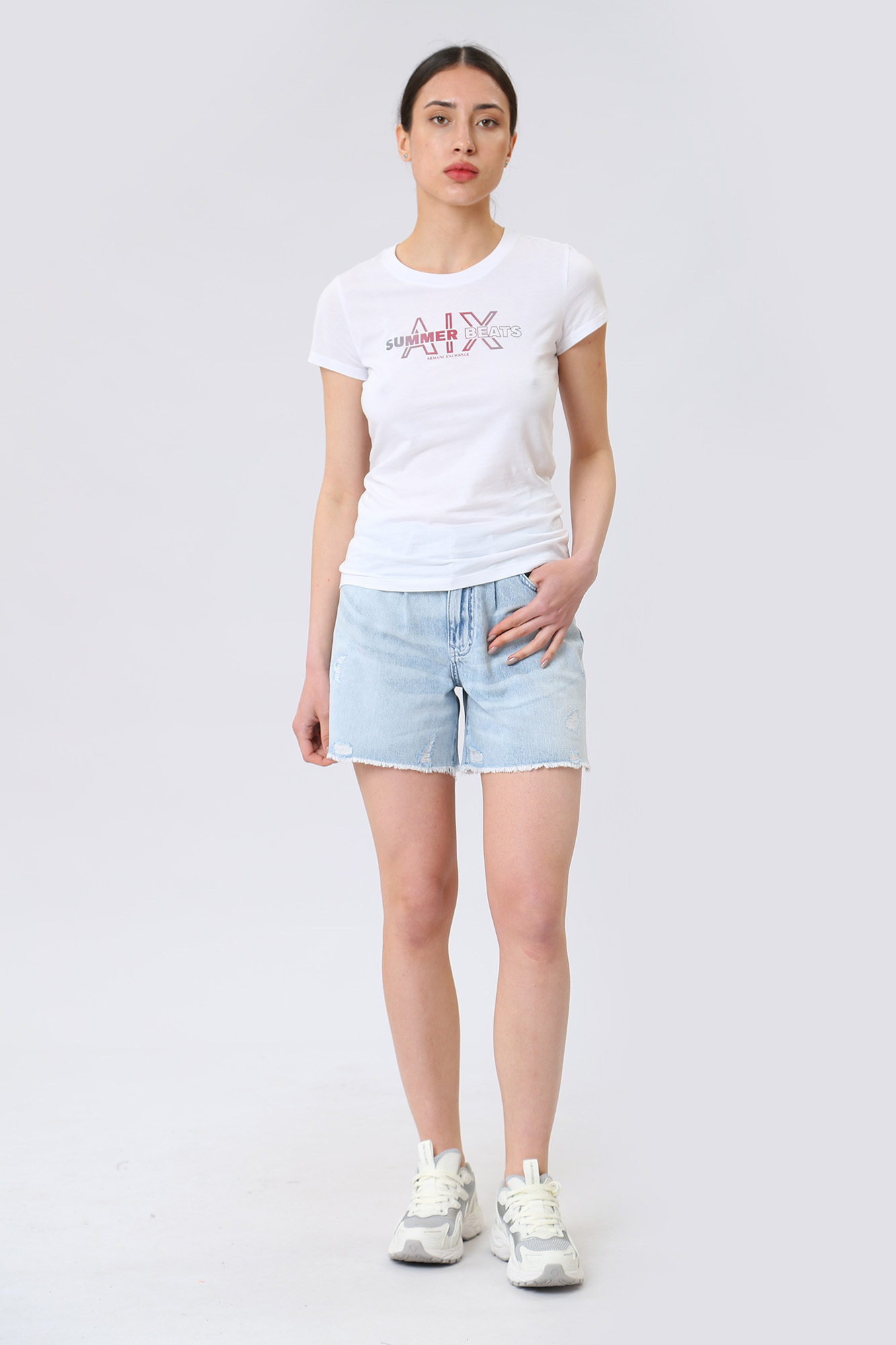 3RYJ73_Y1NRZ шорты джинсовые armani exchange 