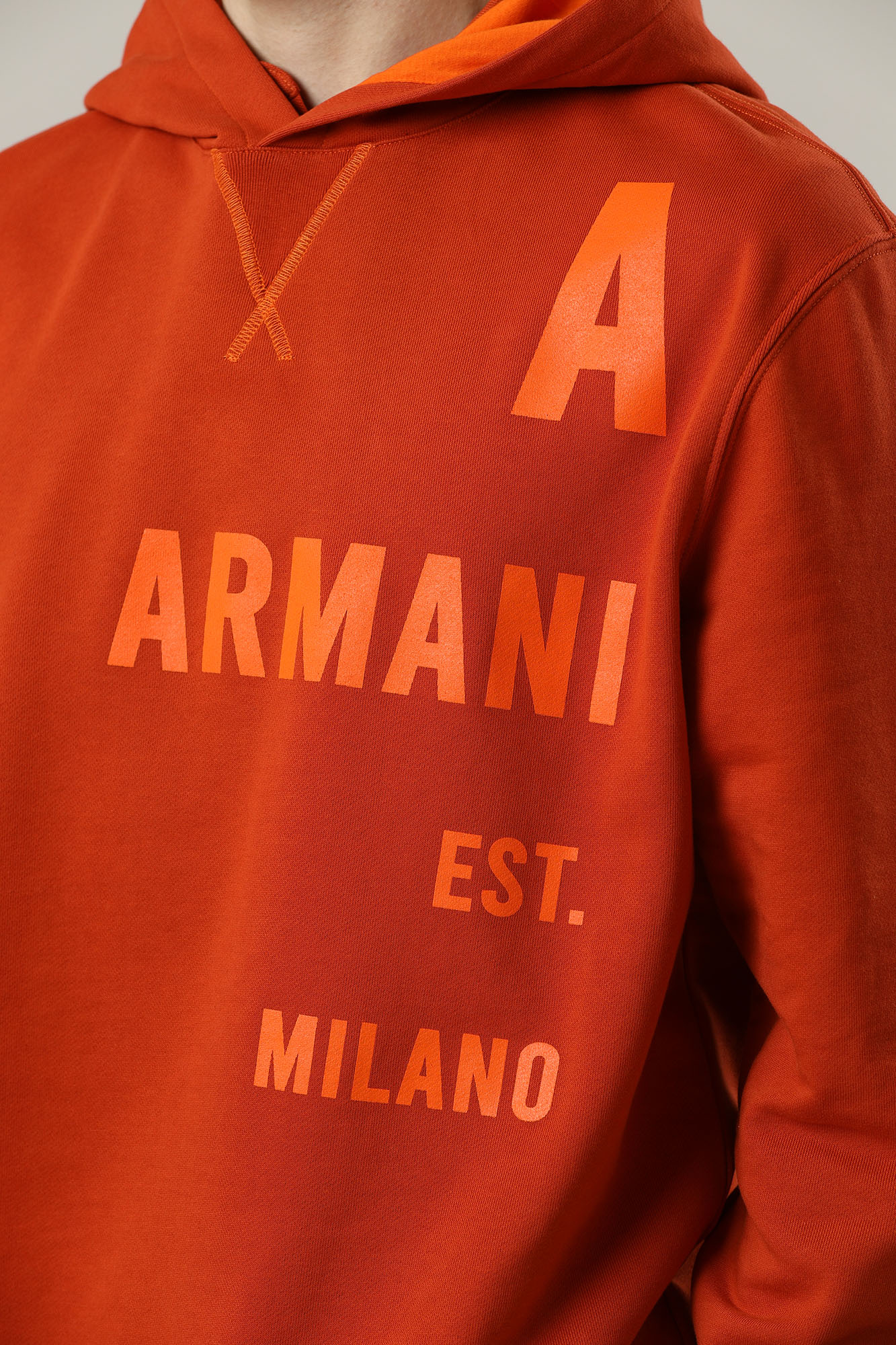 3LZMBA_ZJ6RZ Худи Armani Exchange Оранжевый