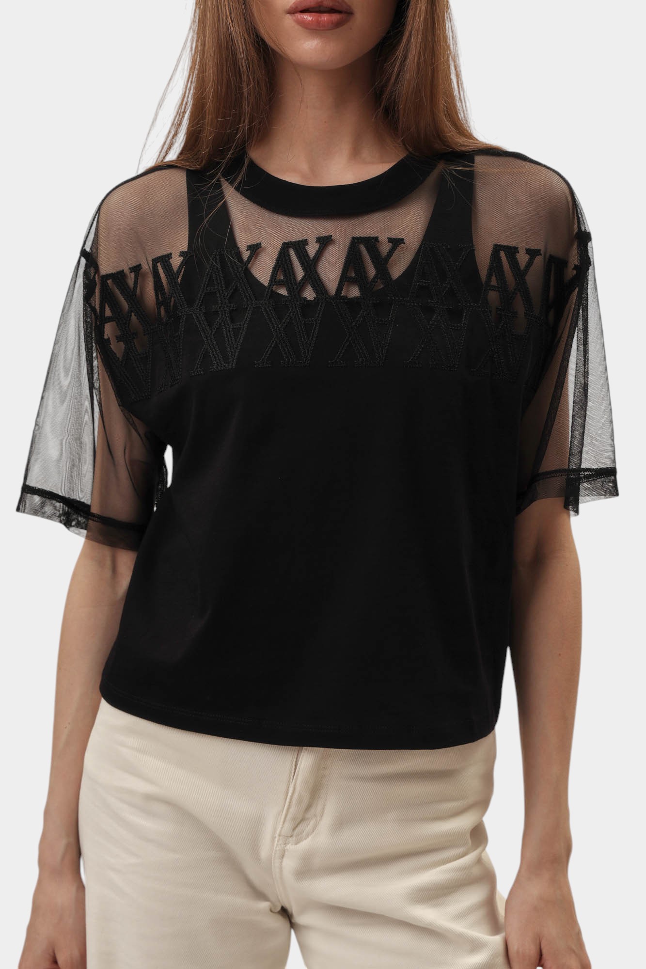 XW000516_AF10359 кроп-топ armani exchange 