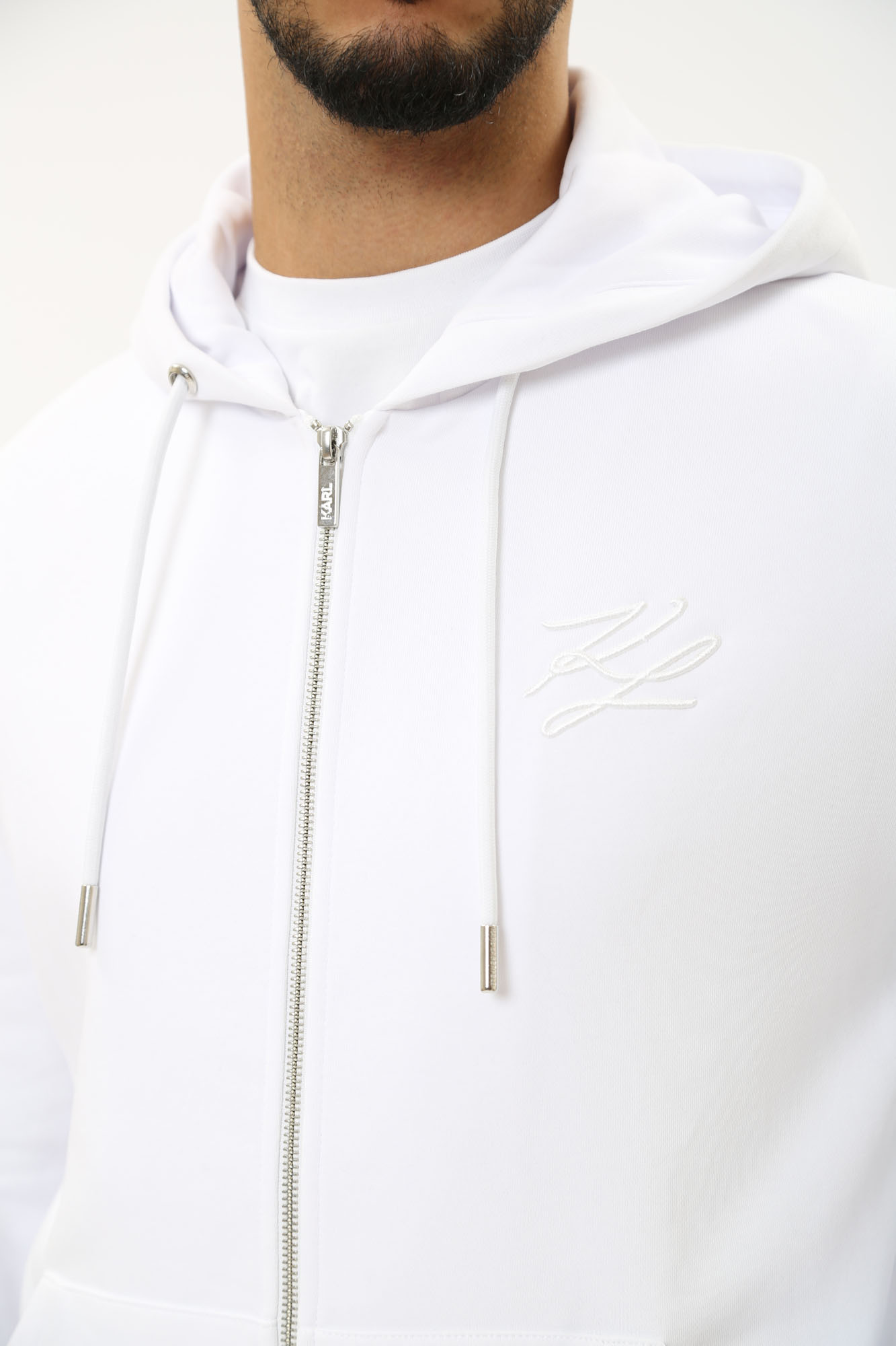 543910_70540 Толстовка с капюшоном Karl Lagerfeld Белый
