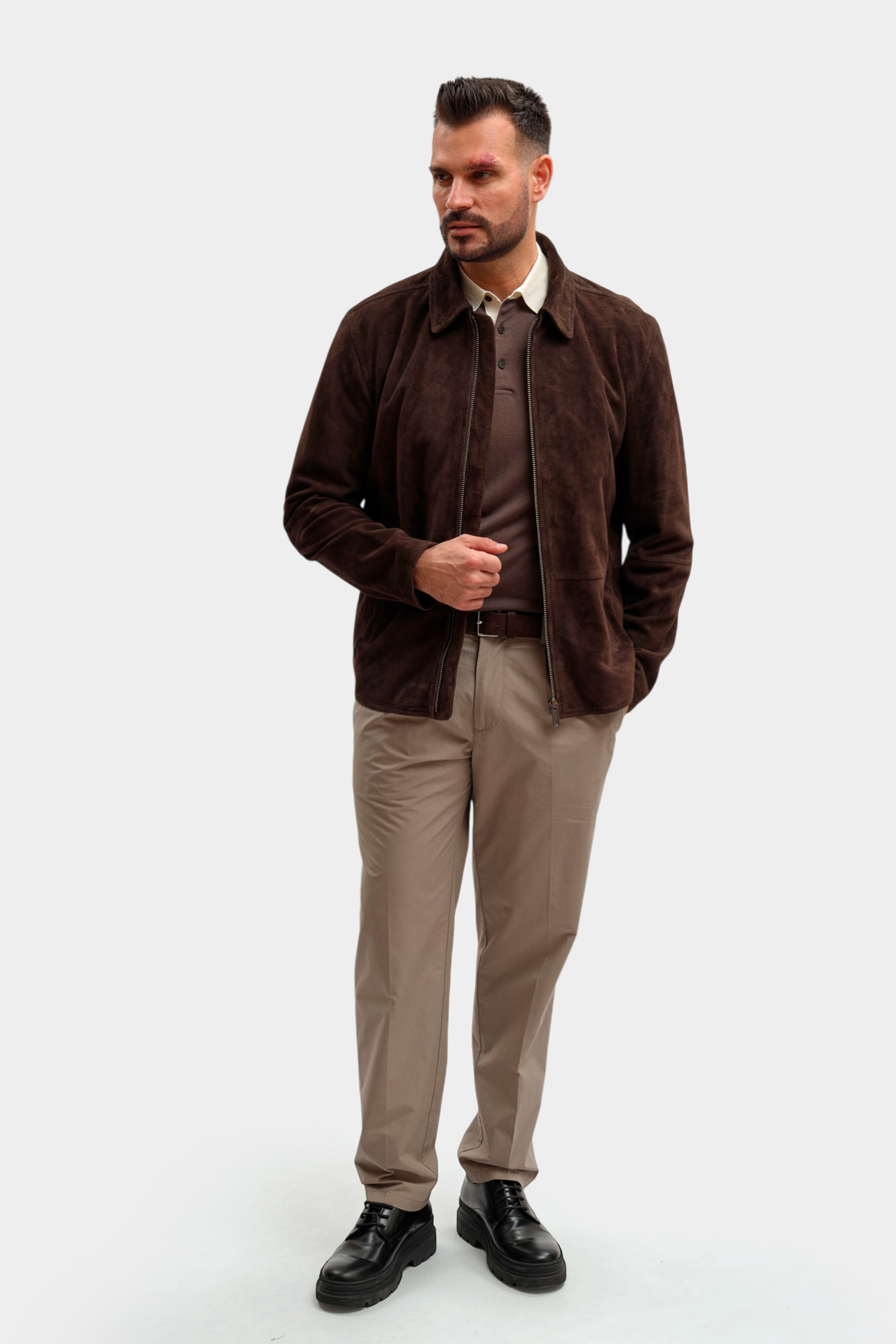 80000833_110165 Куртка кожаная Strellson Коричневый