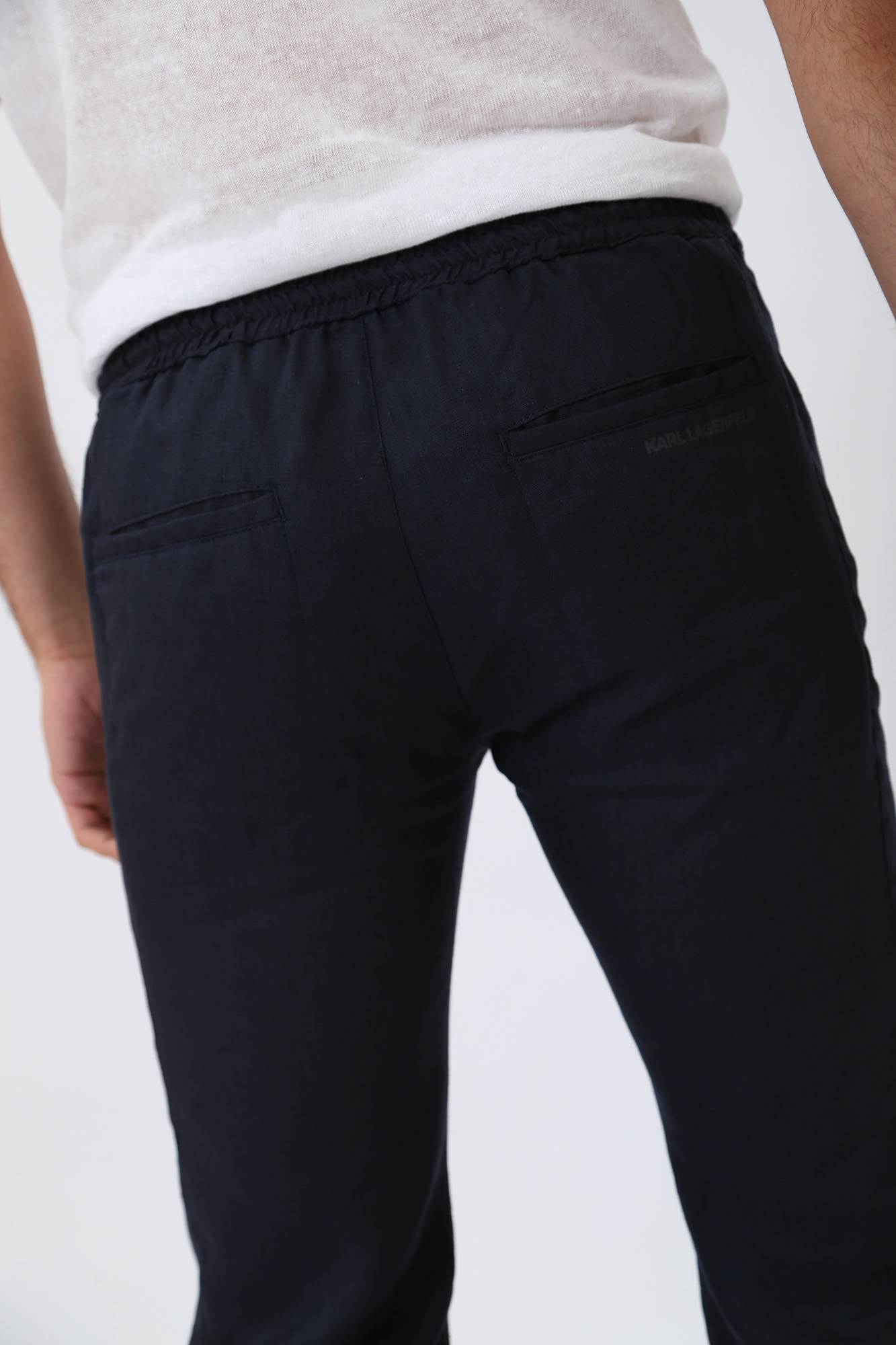 532815_255815 Брюки льняные Karl Lagerfeld Синий