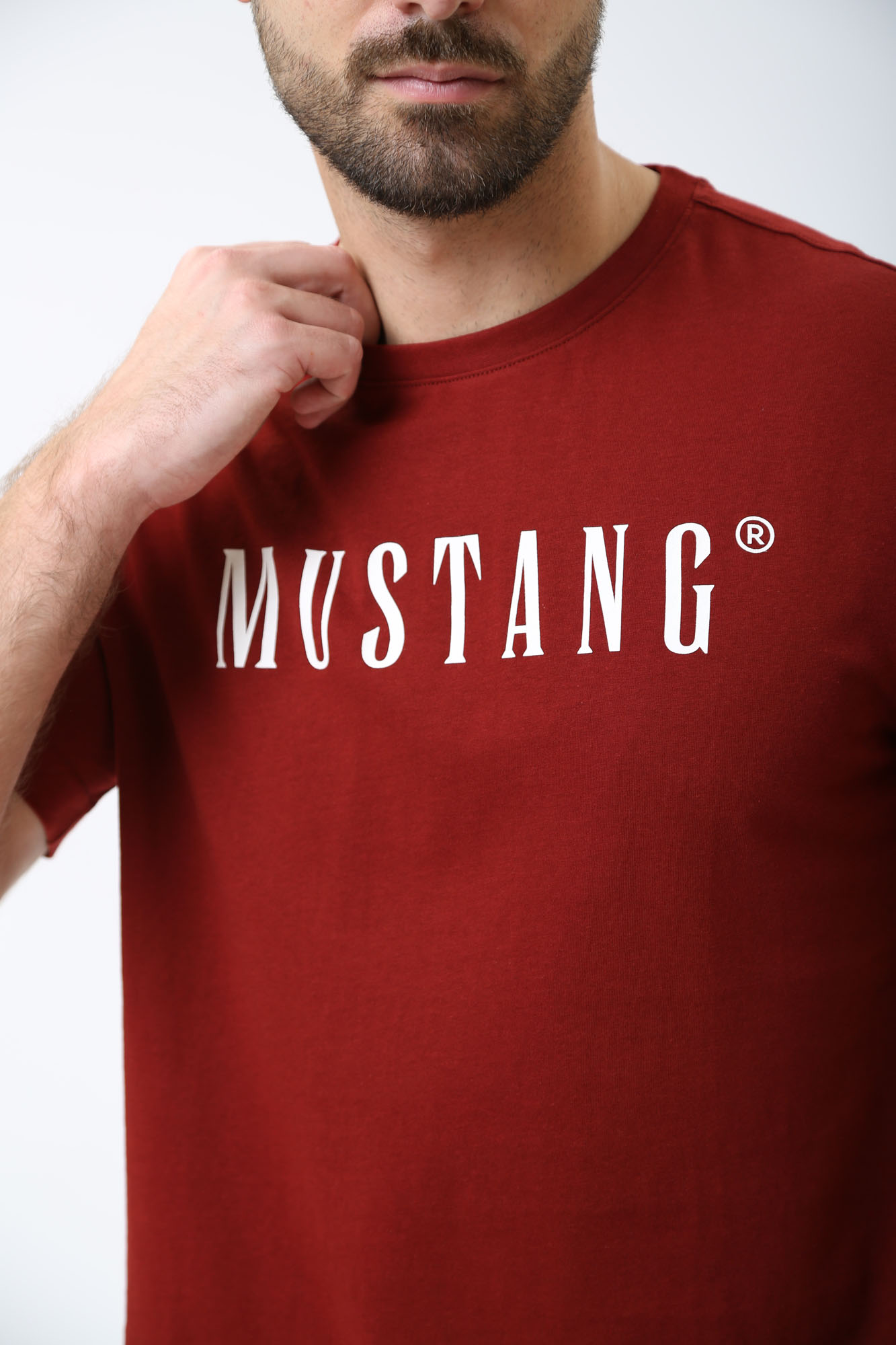 1014695 Футболка Mustang Бордовый