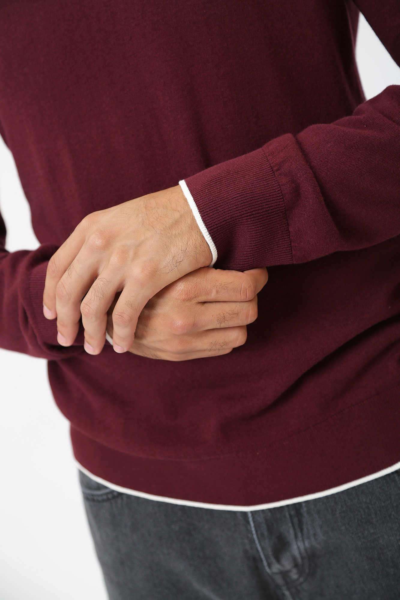 6RZF1C_ZMW8Z Поло с длинным рукавом Armani Exchange Бордовый