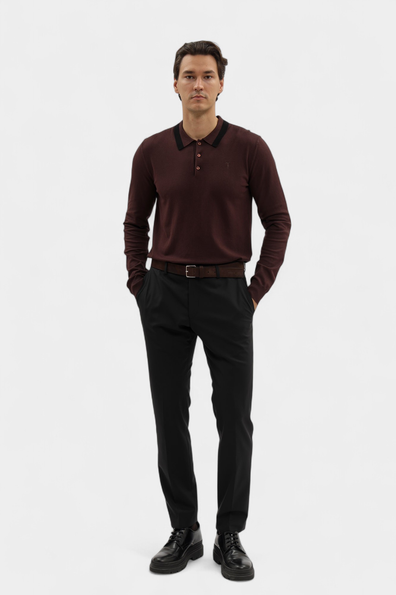 M0198000021N-MK604K01-48SM Поло с длинным рукавом Trussardi Коричневый