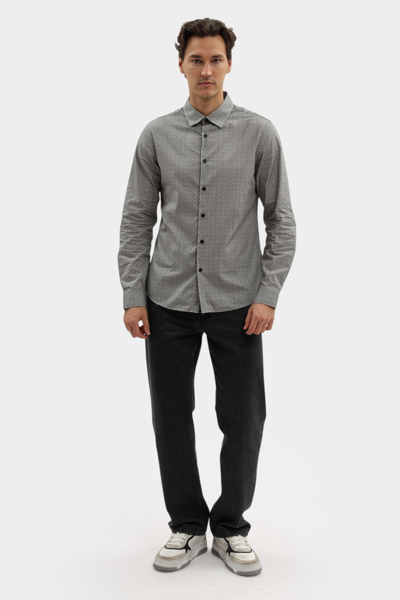 BMS1038 Рубашка Bikkembergs Серый