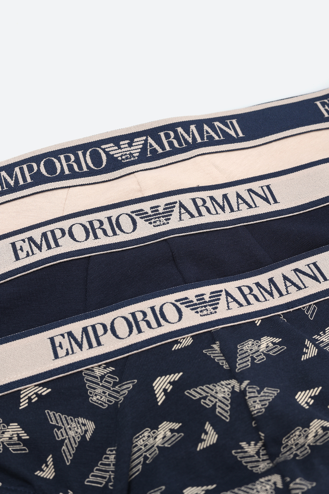 111734_3F717 Трусы 3 шт Emporio Armani Синий