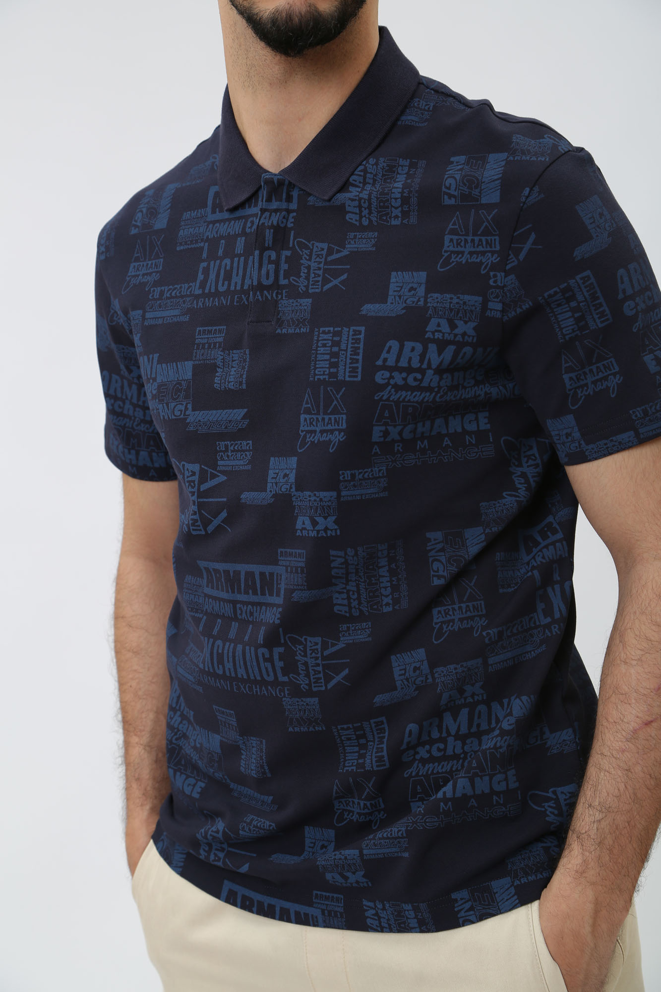 3DZFAE_ZJ81Z Поло Armani Exchange Синий