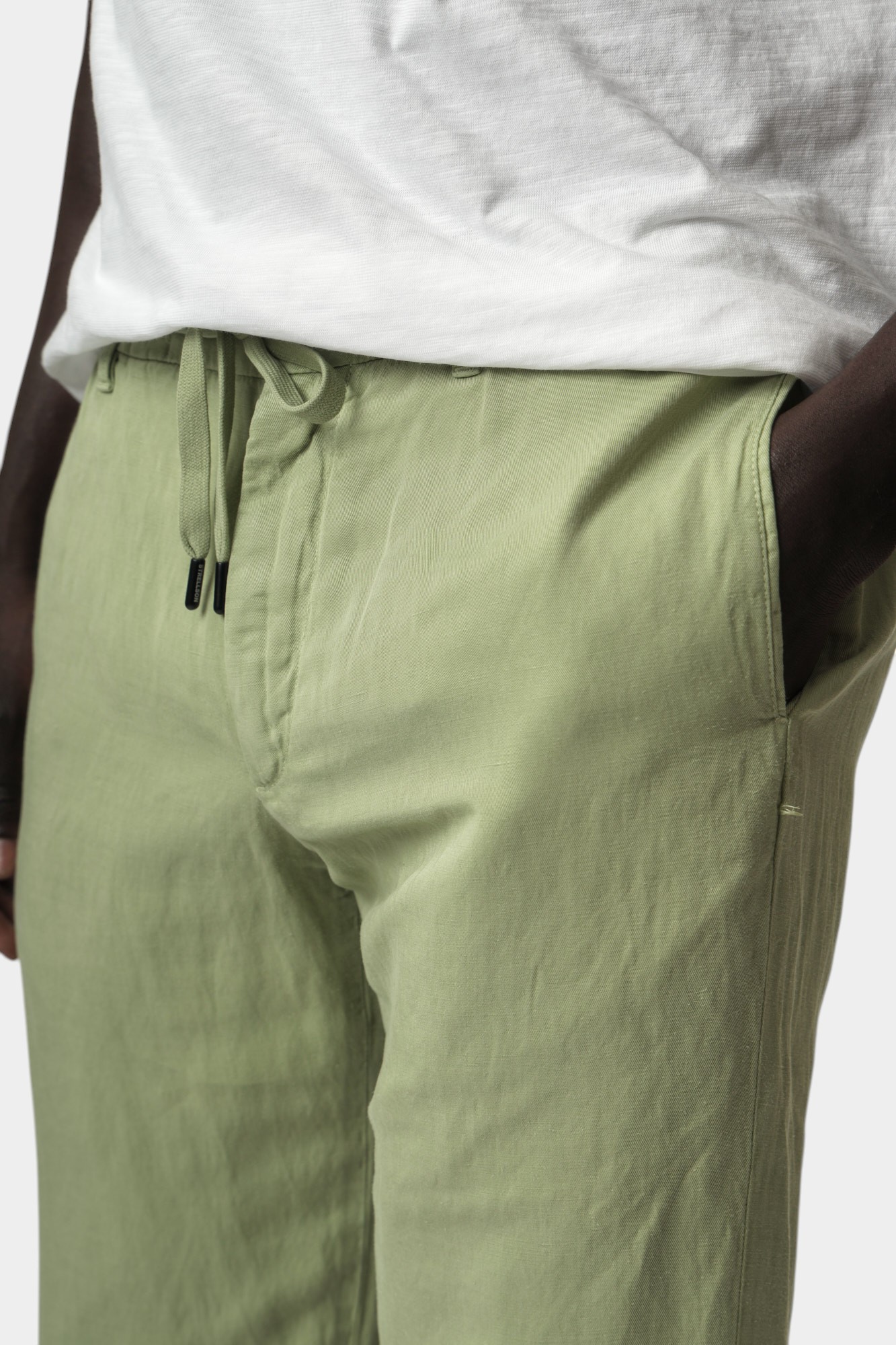 30046803_10015385 Брюки льняные Strellson Зеленый