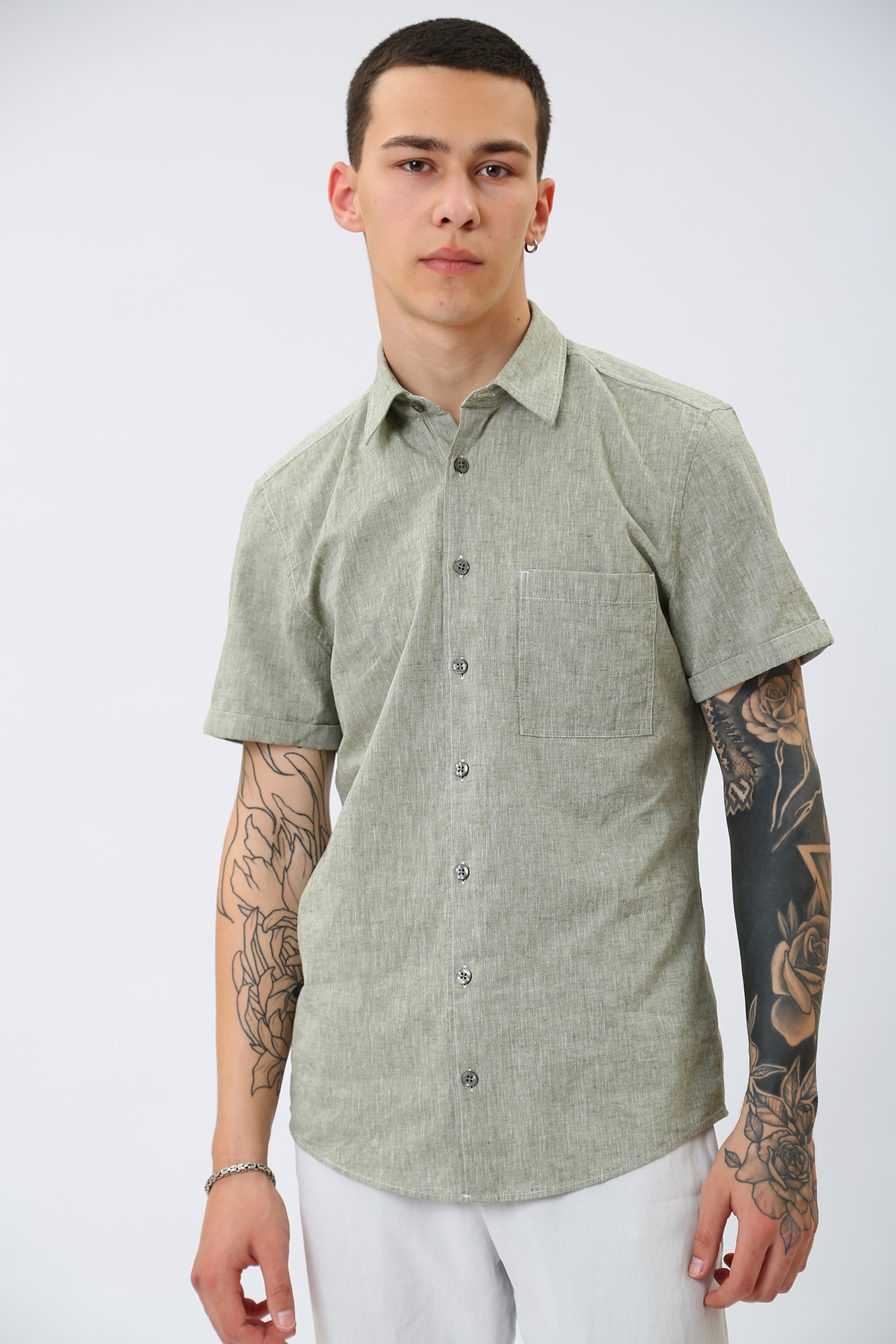 30031404_10011466 Сорочка Strellson Зеленый