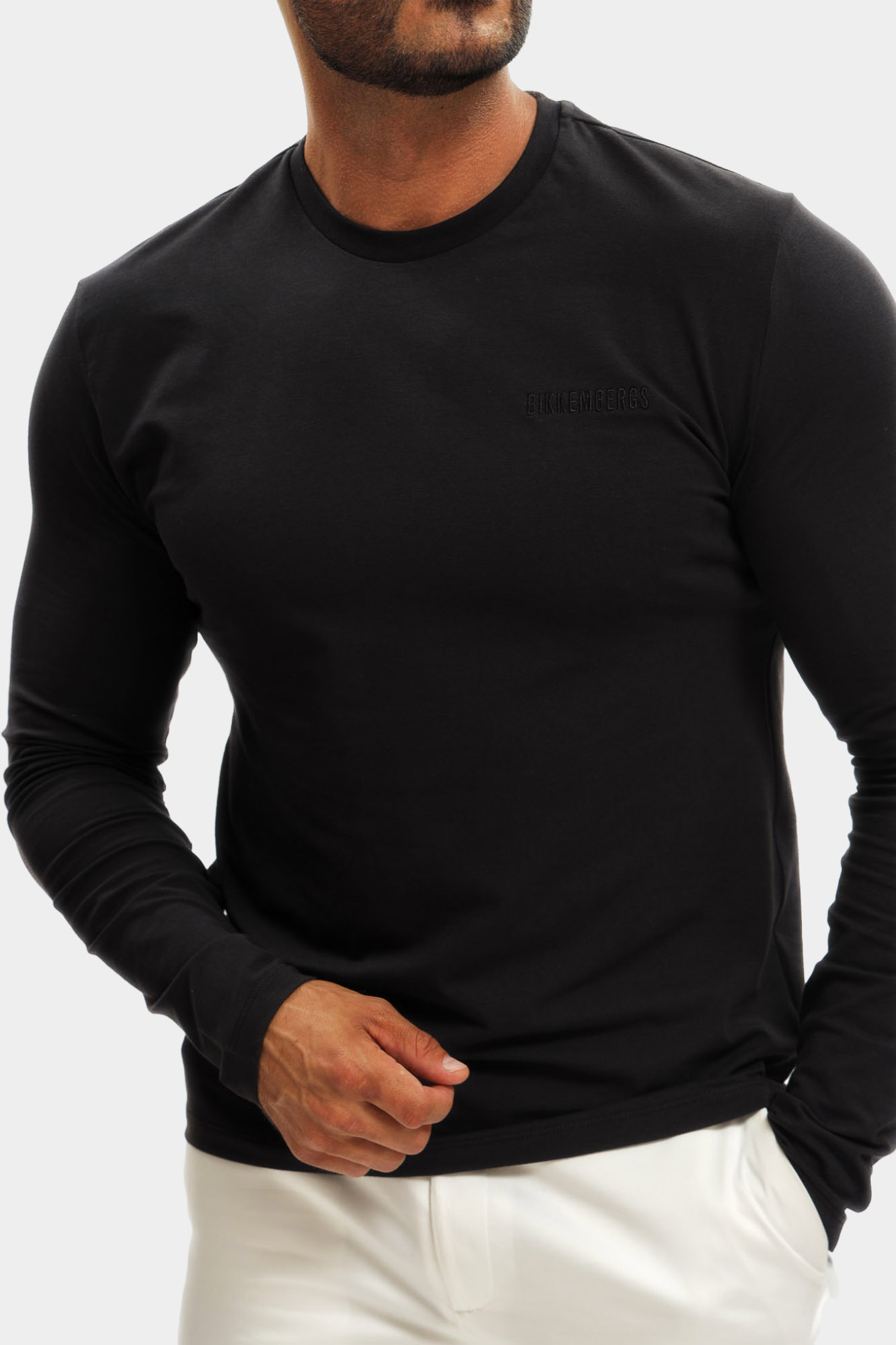 BMT0819ML Лонгслив Bikkembergs Черный