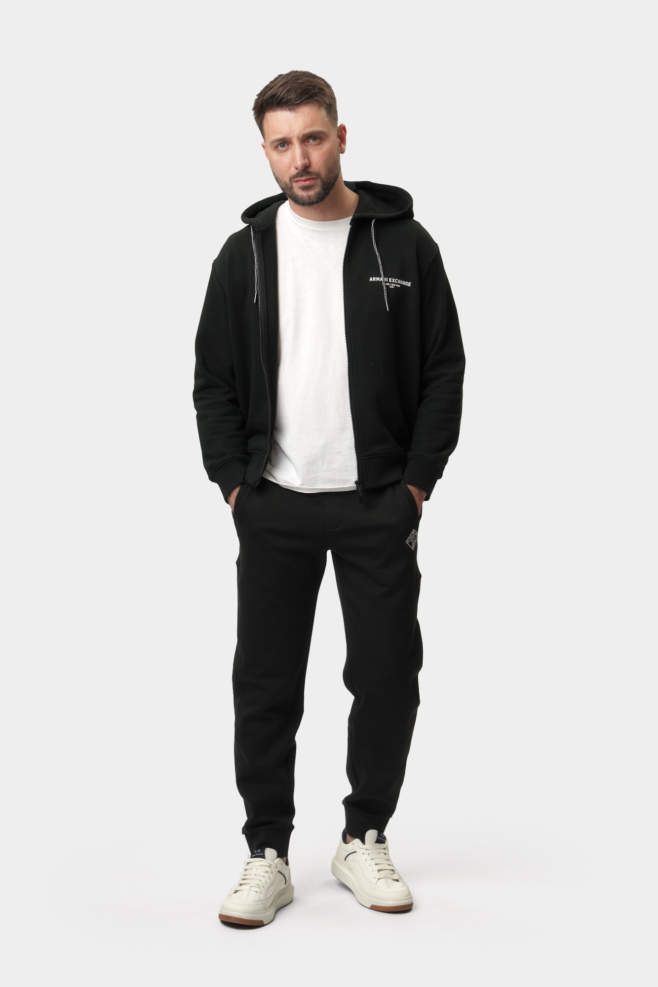 XM000223_AF12656 Толстовка с капюшоном Armani Exchange Черный