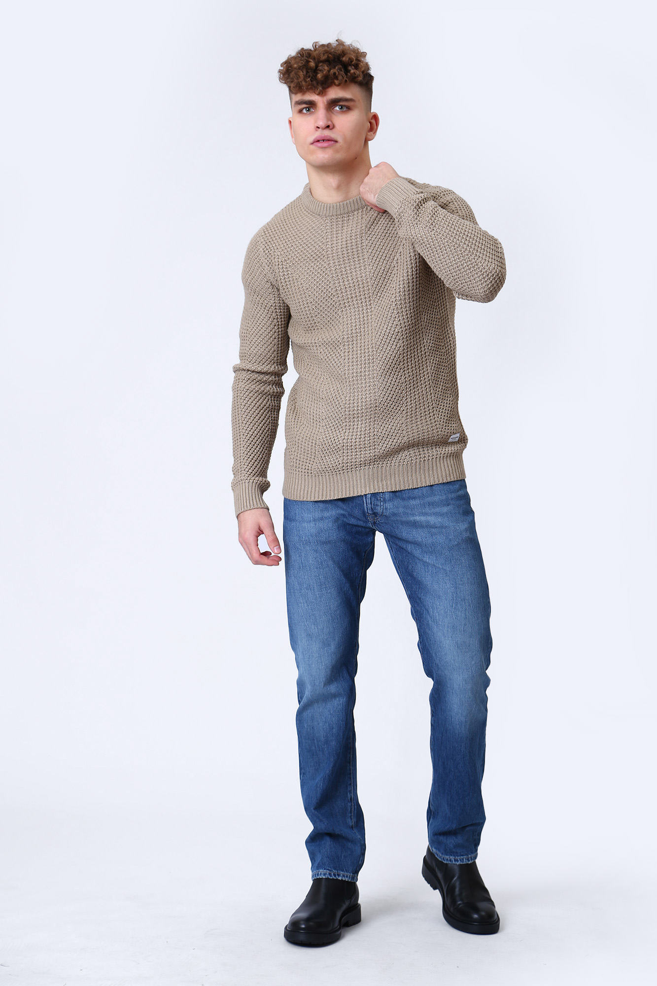 12211334 Свитер Jack & Jones Бежевый