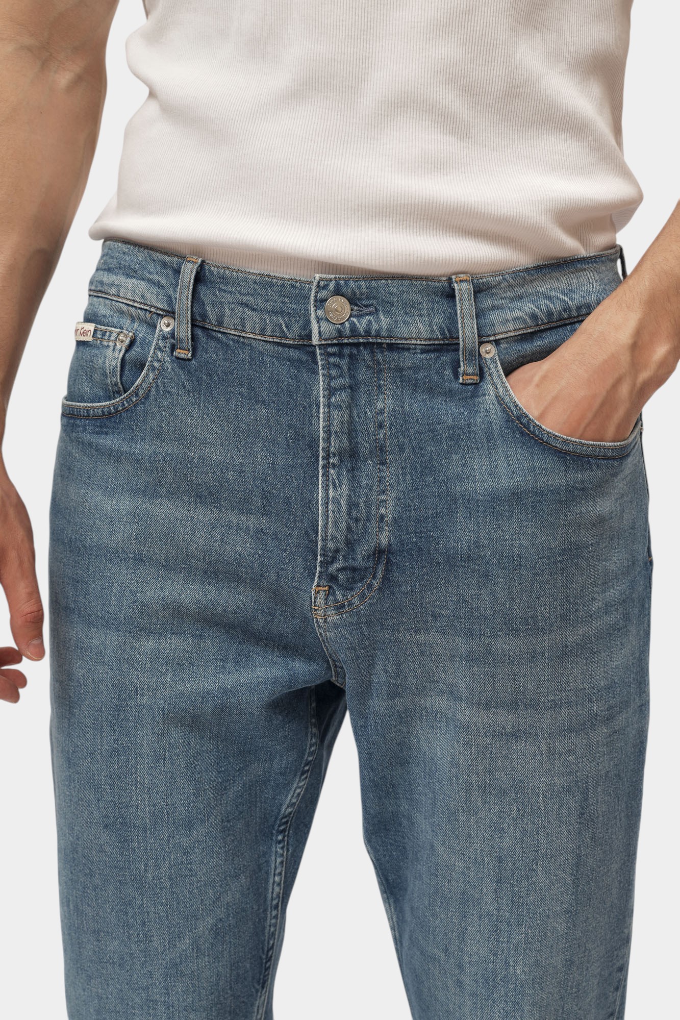 J30J327175 Брюки джинсовые Calvin Klein Jeans Голубой