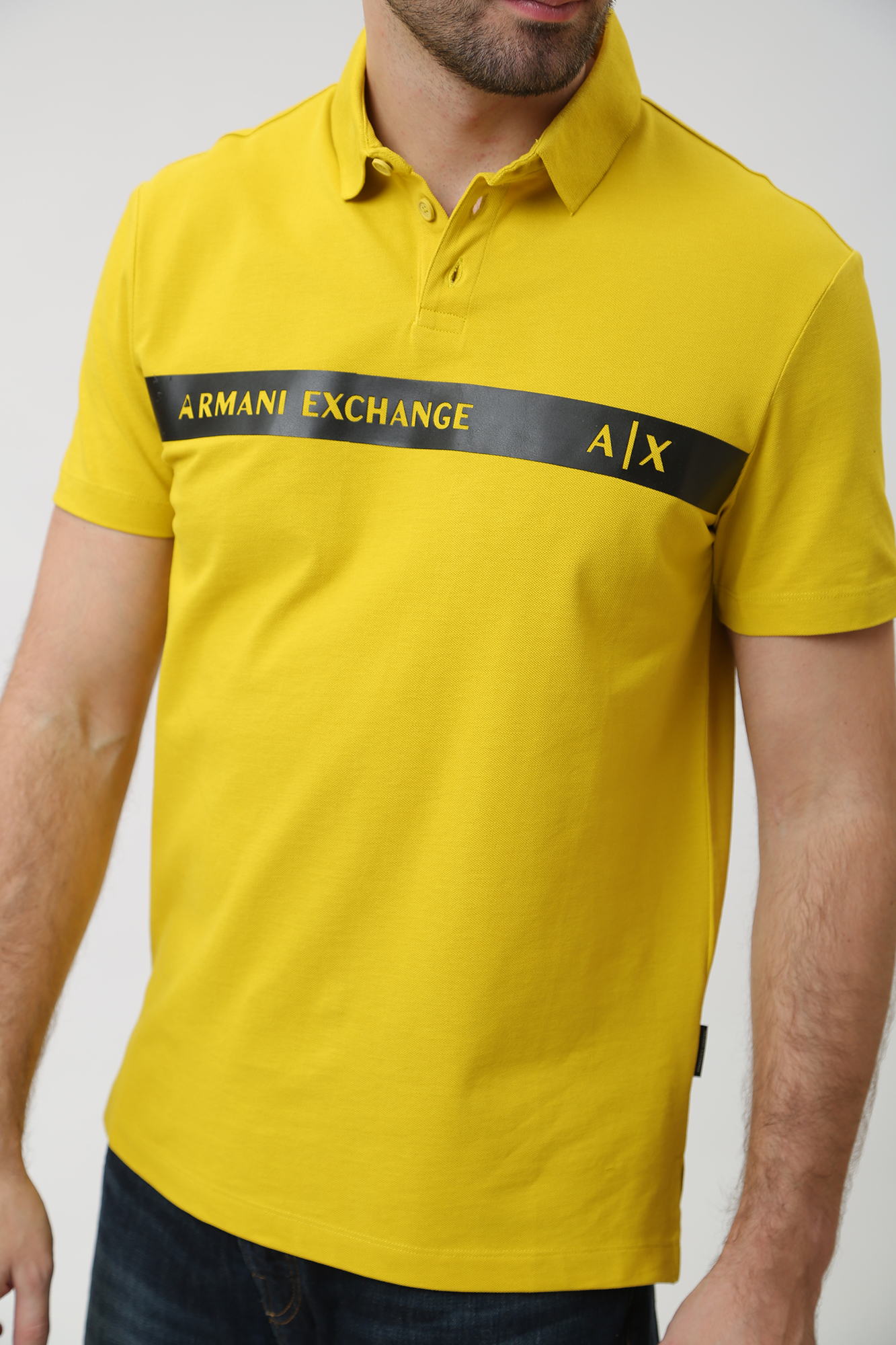 6RZFCA_ZJ9SZ Поло Armani Exchange Желтый