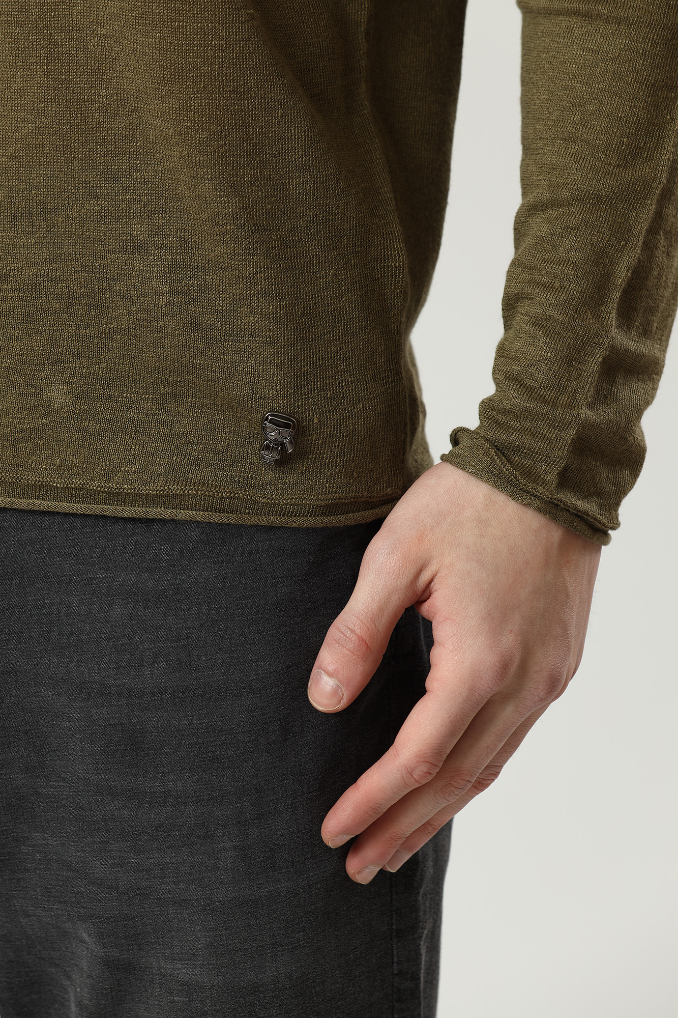 521305_655045 Футболка лонгслив Karl Lagerfeld Хаки