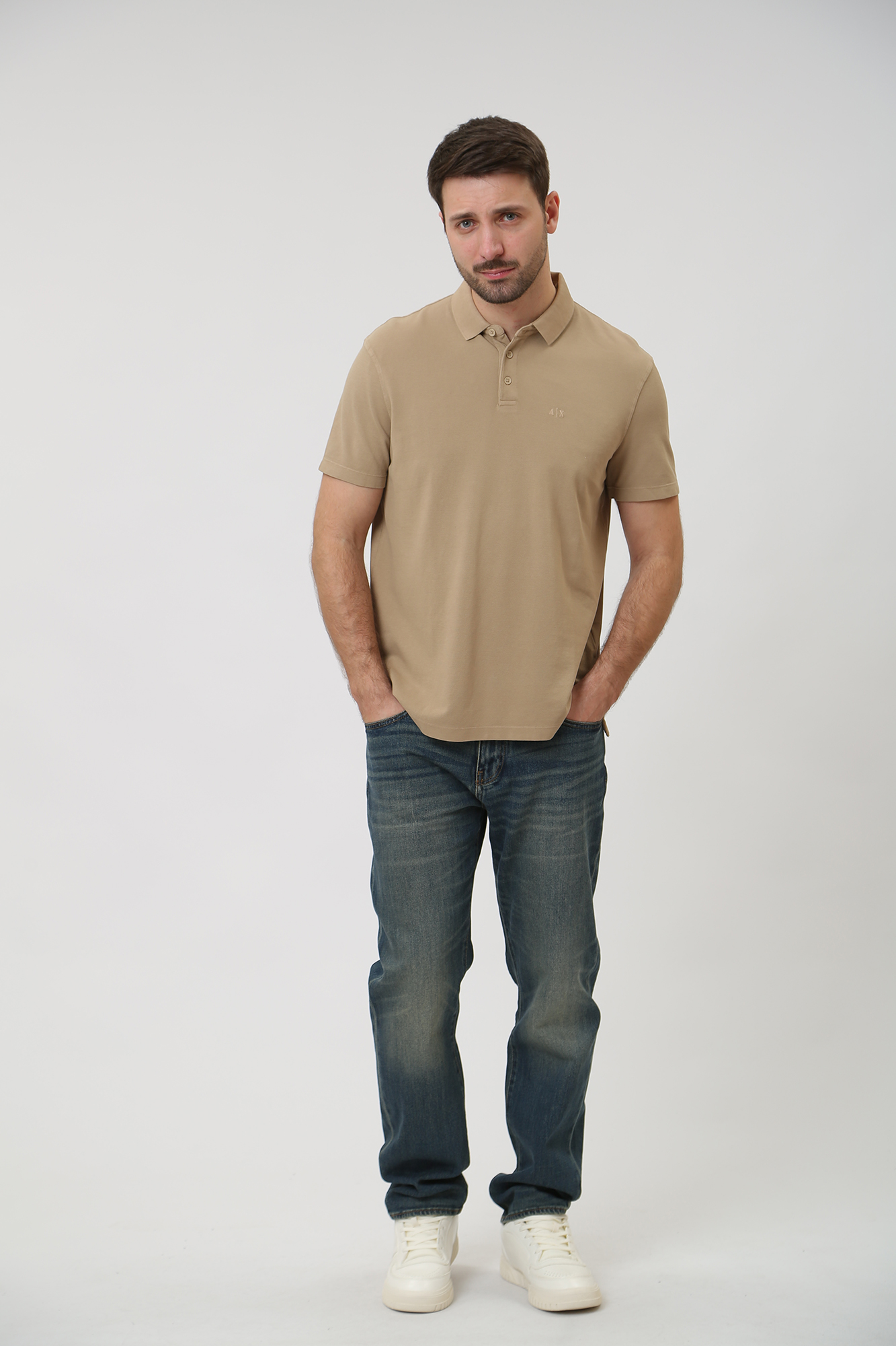 3DZFAB_ZJXUZ Поло Armani Exchange Бежевый
