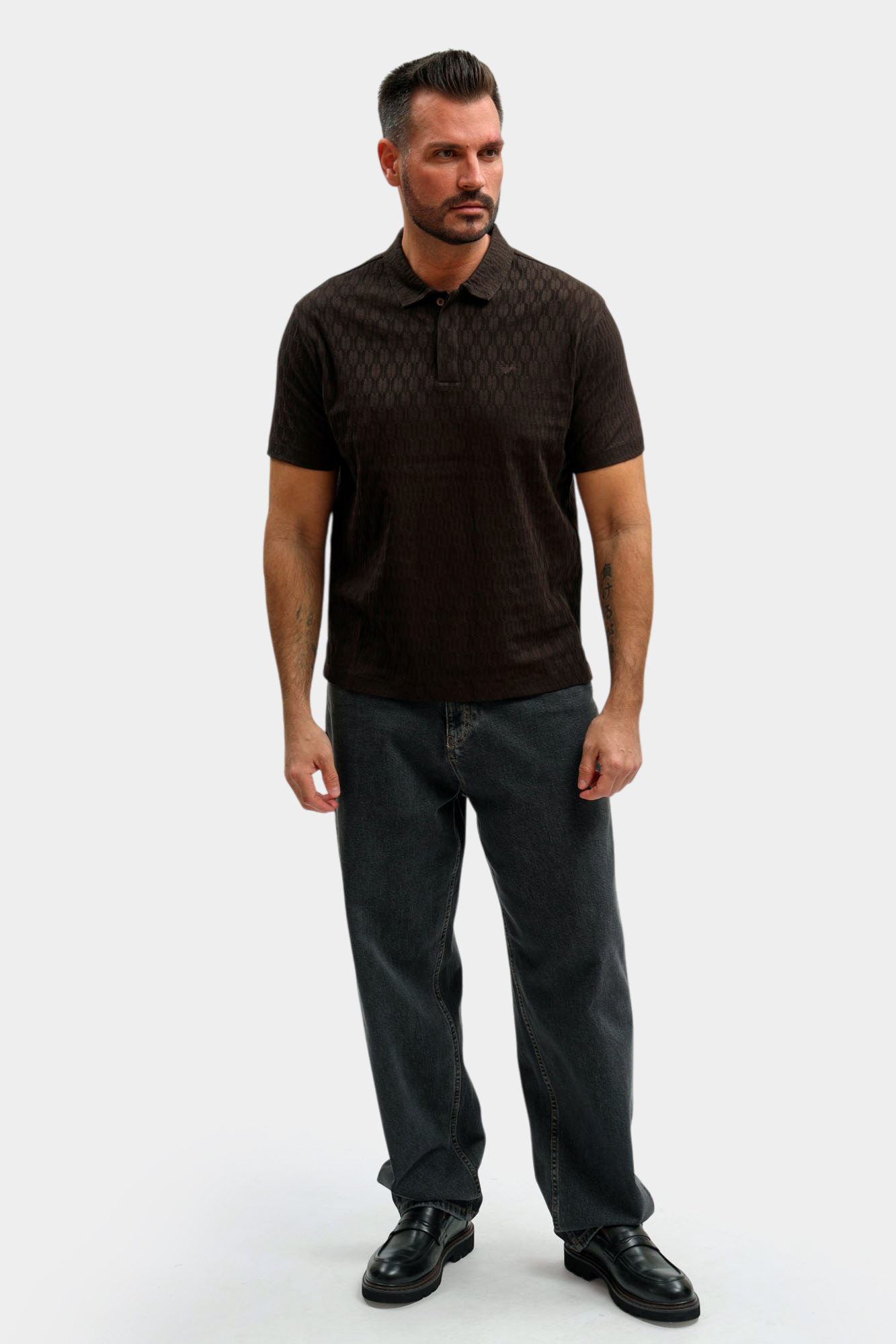 EM005700_AF25298 Поло Emporio Armani Коричневый