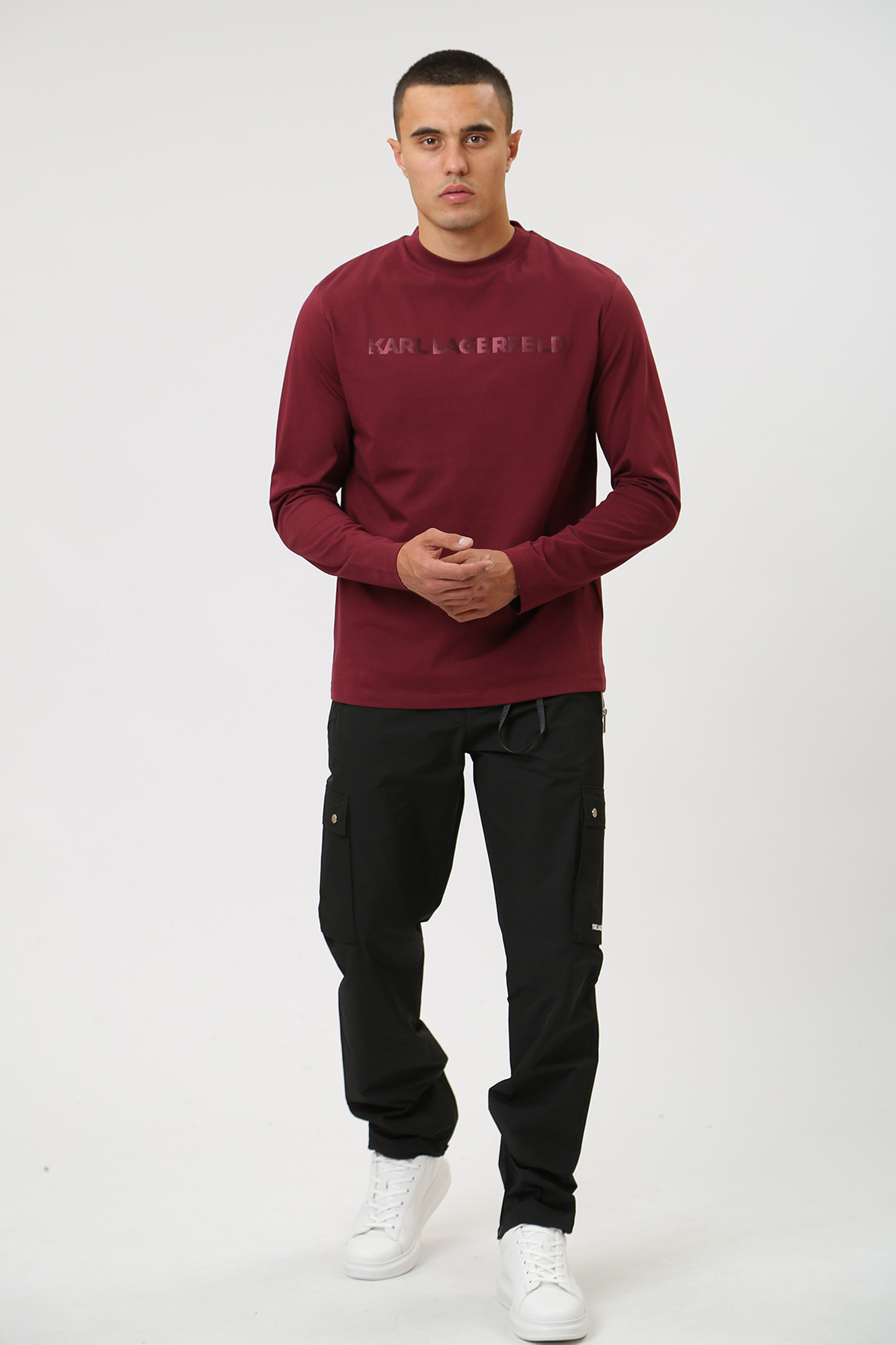 534225_755046 Лонгслив Karl Lagerfeld Бордовый