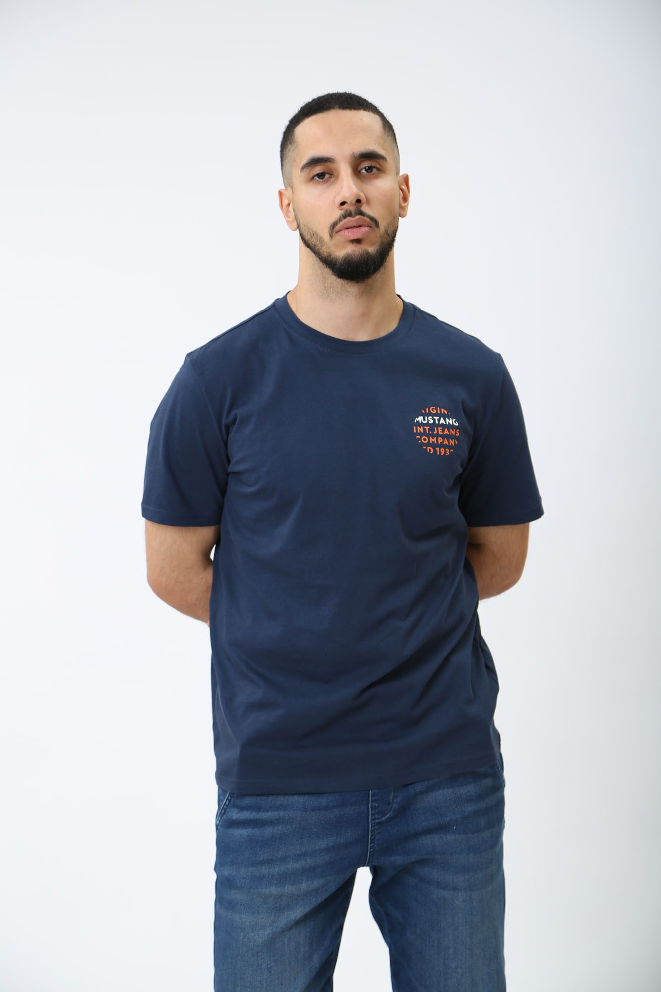 1014929 Футболка Mustang Синий