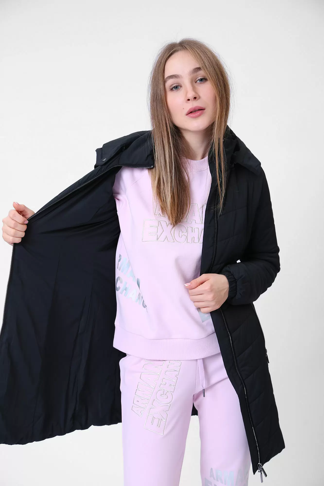 8NYK12_YNMAZ пальто утепленное armani exchange 