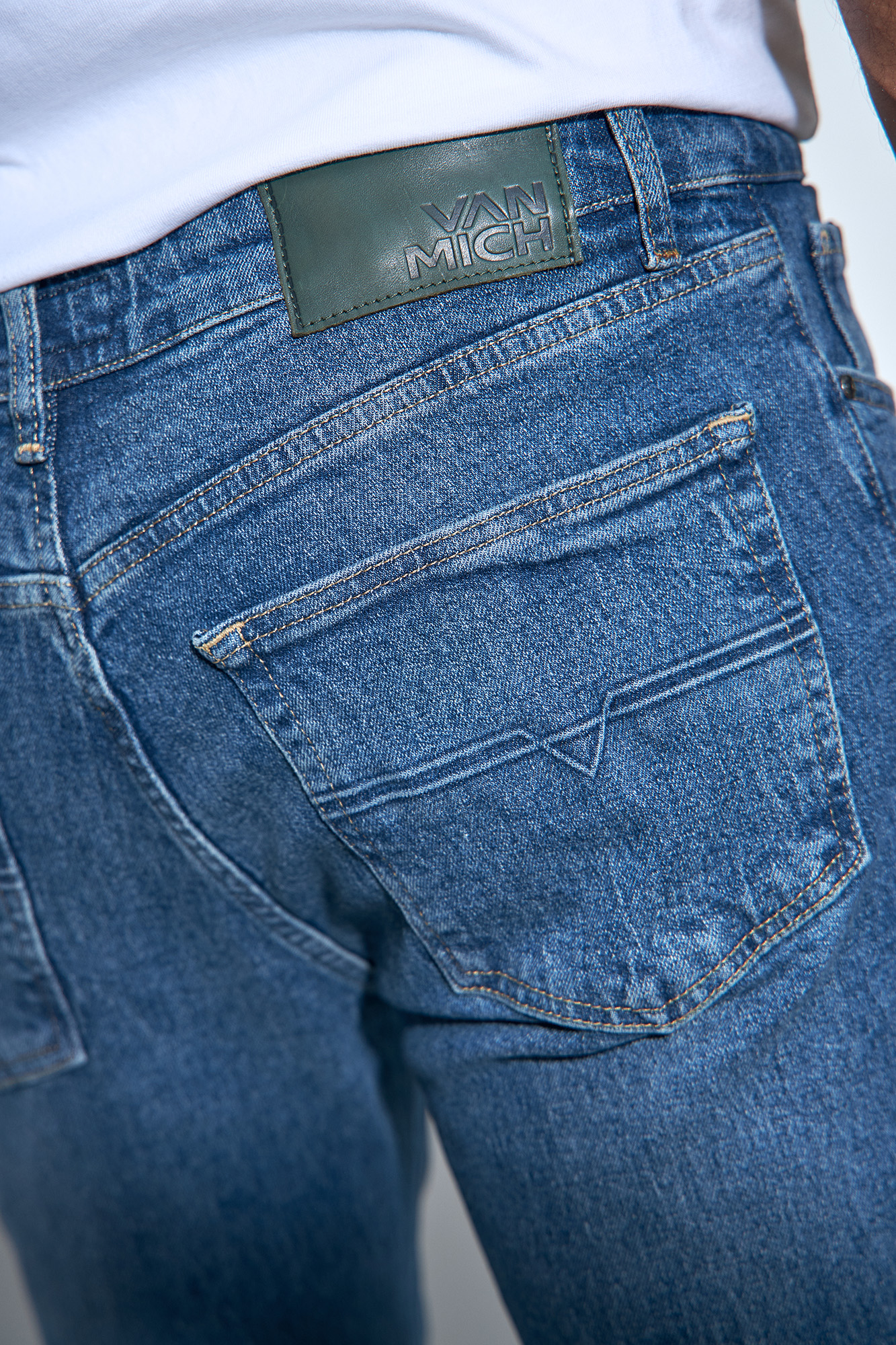 Джинсы Slim Van Mich Хлопок Голубой