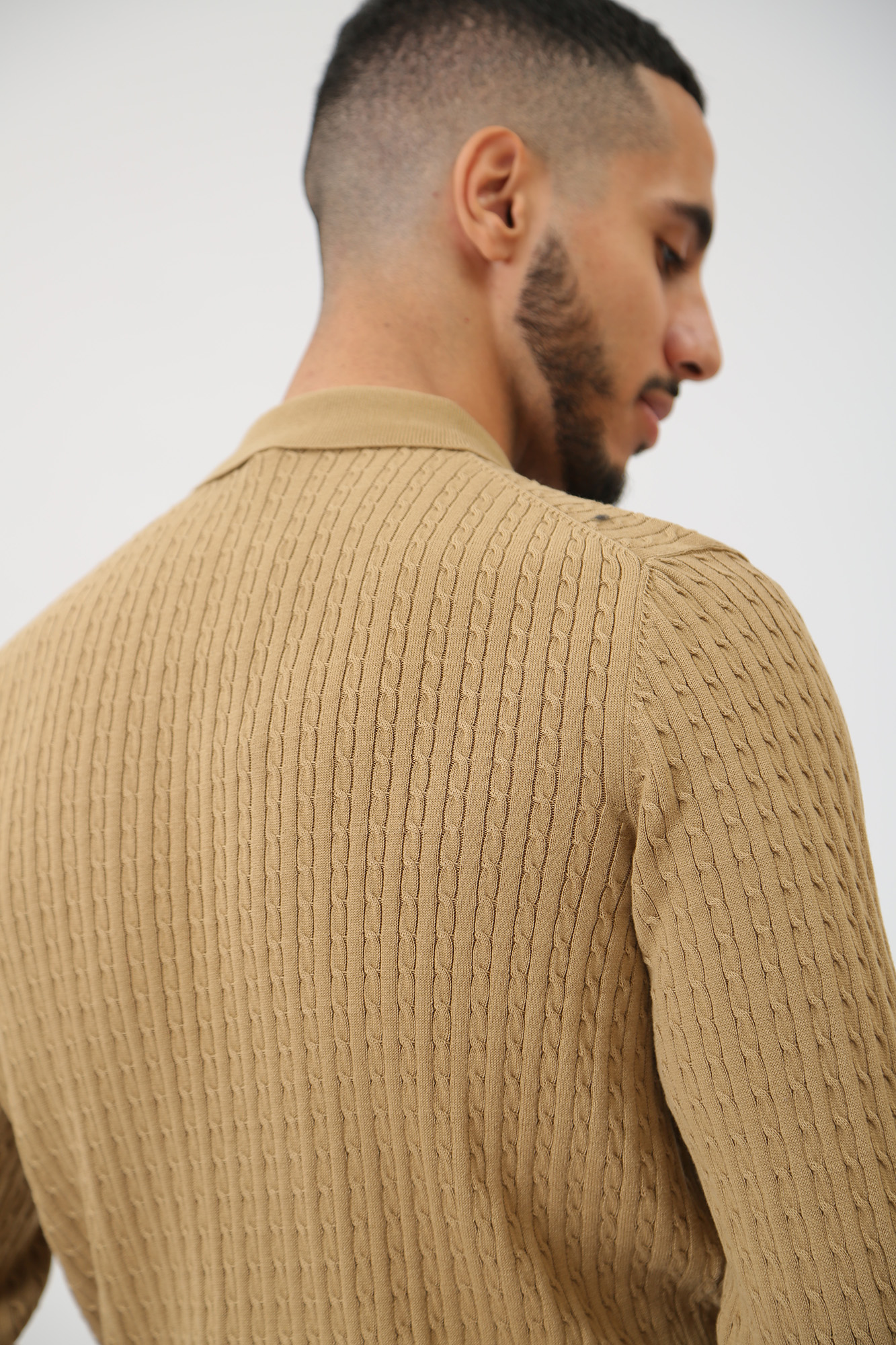 30038348_10016303 Поло с длинным рукавом Strellson Бежевый