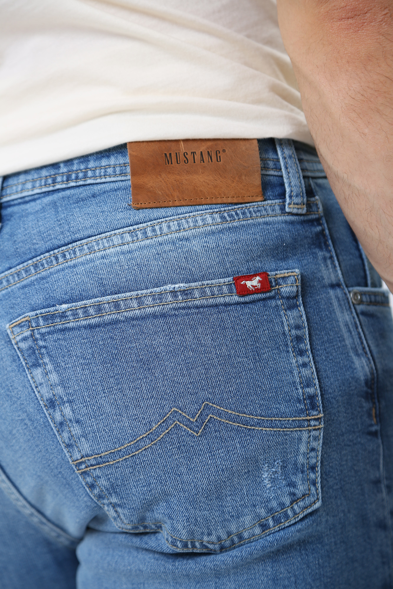 1013438-5000 Джинсы Denver Cropped Mustang Синий