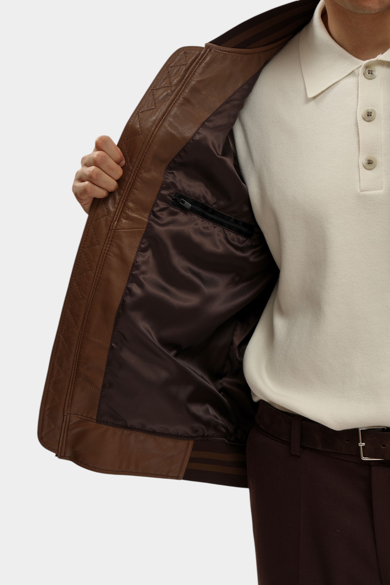 80000765_110157 Куртка кожаная Strellson Коричневый