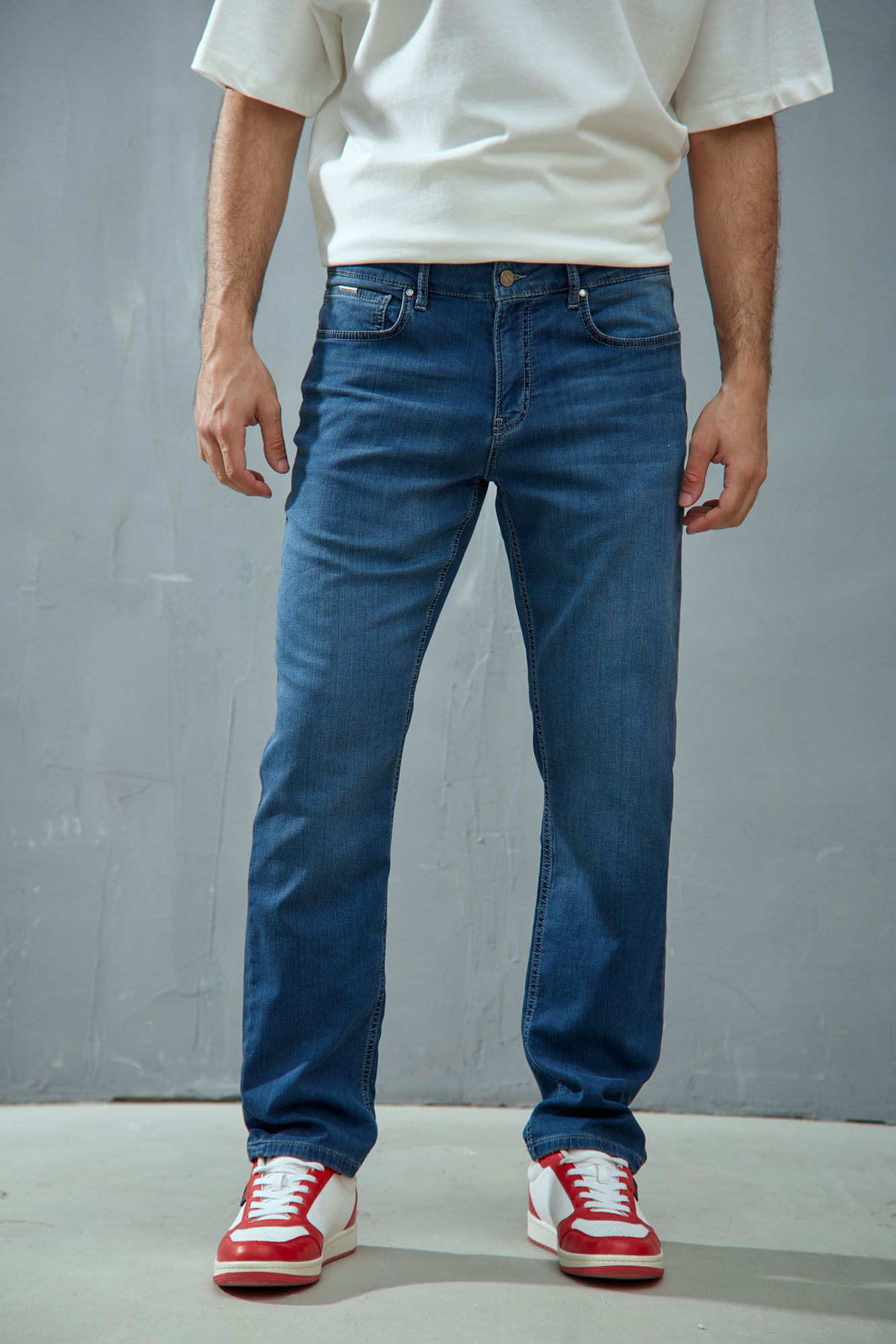 VM-OMA-33-029 Джинсы SLIM  Van Mich Синий