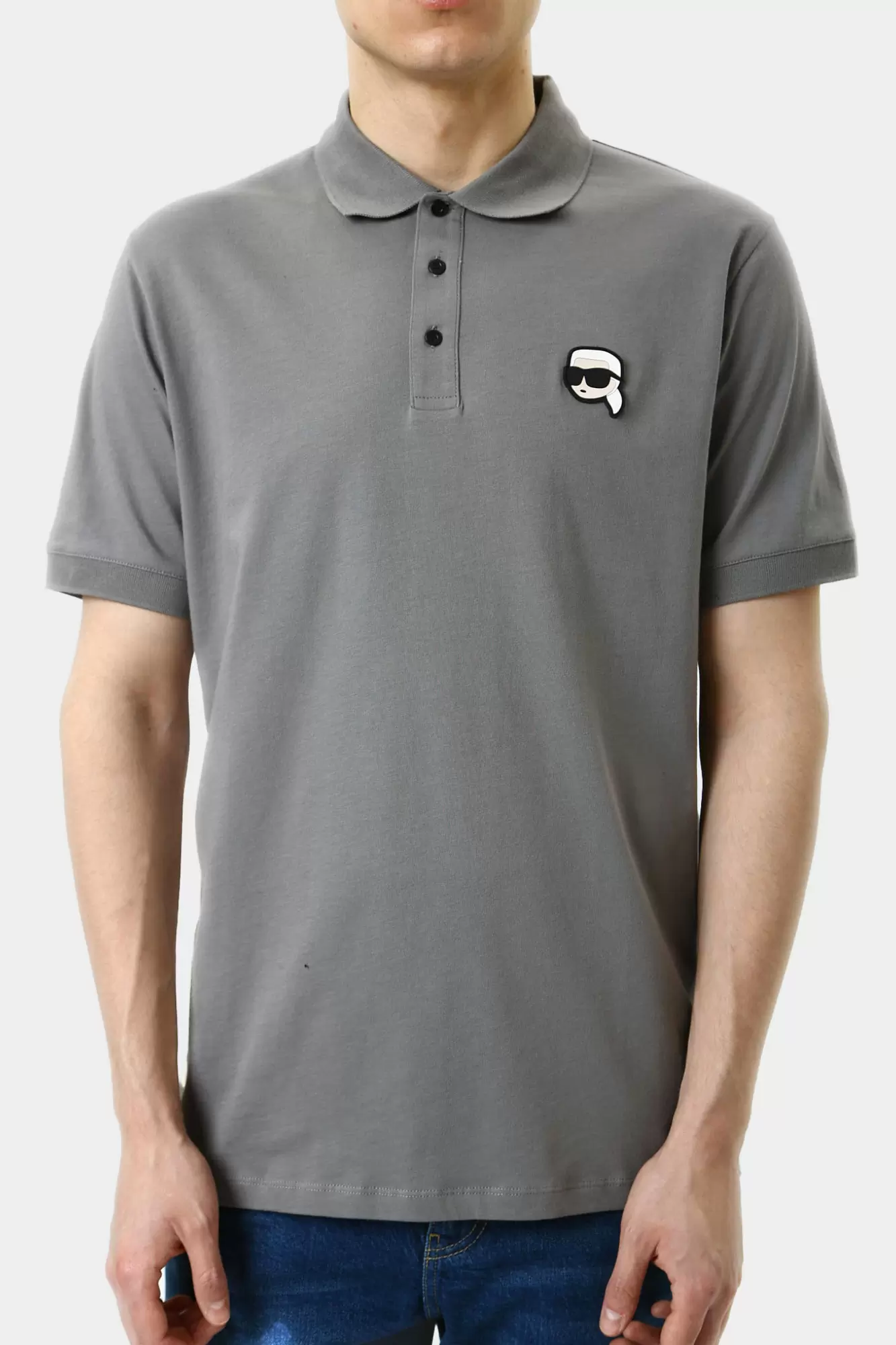551224_745710 Поло Karl Lagerfeld Серый
