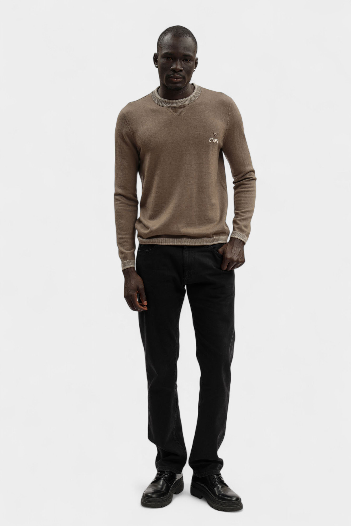 EM003387_ AF14697 Джемпер Emporio Armani Коричневый