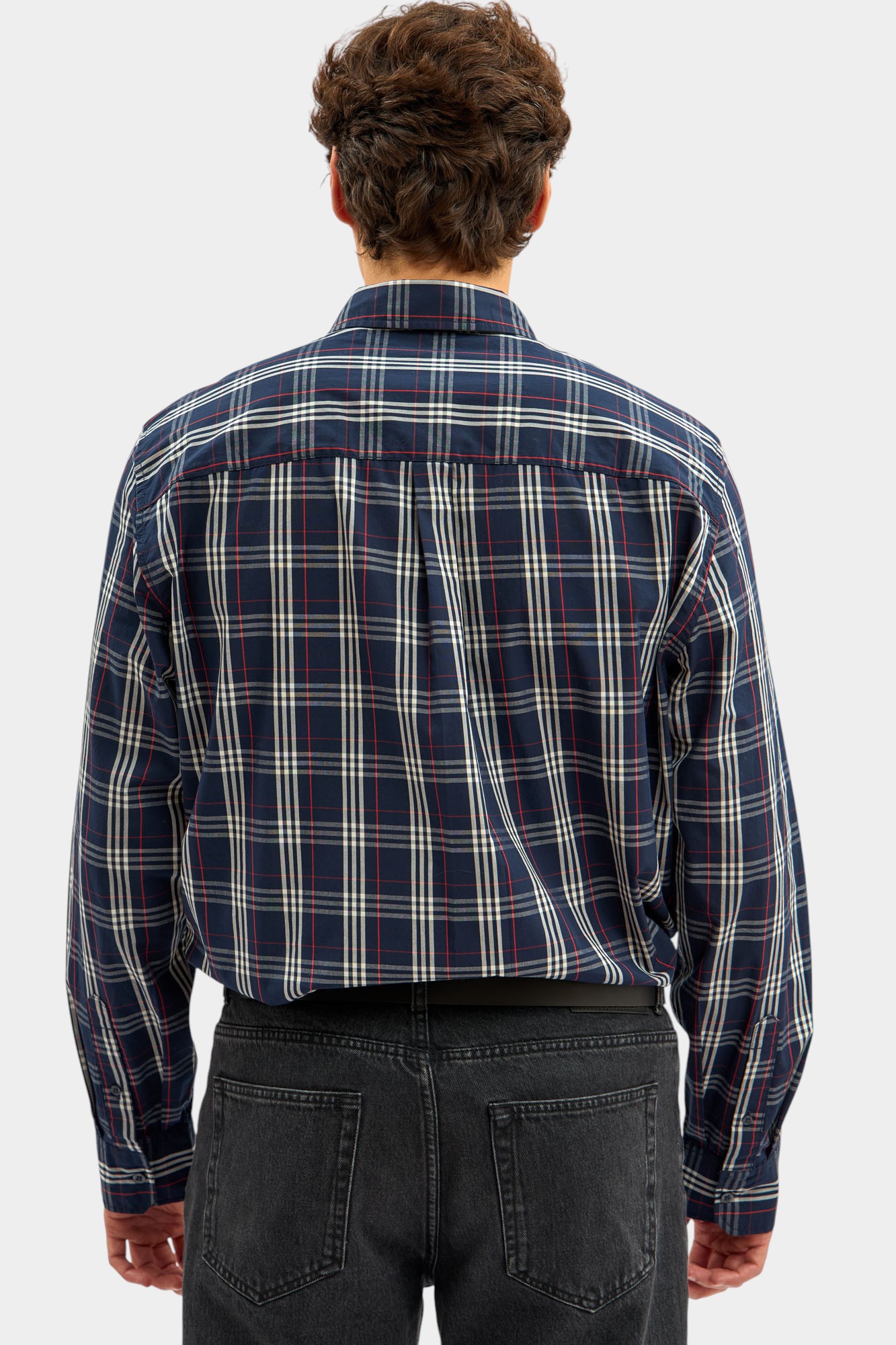 1017199 Рубашка Mustang Синий