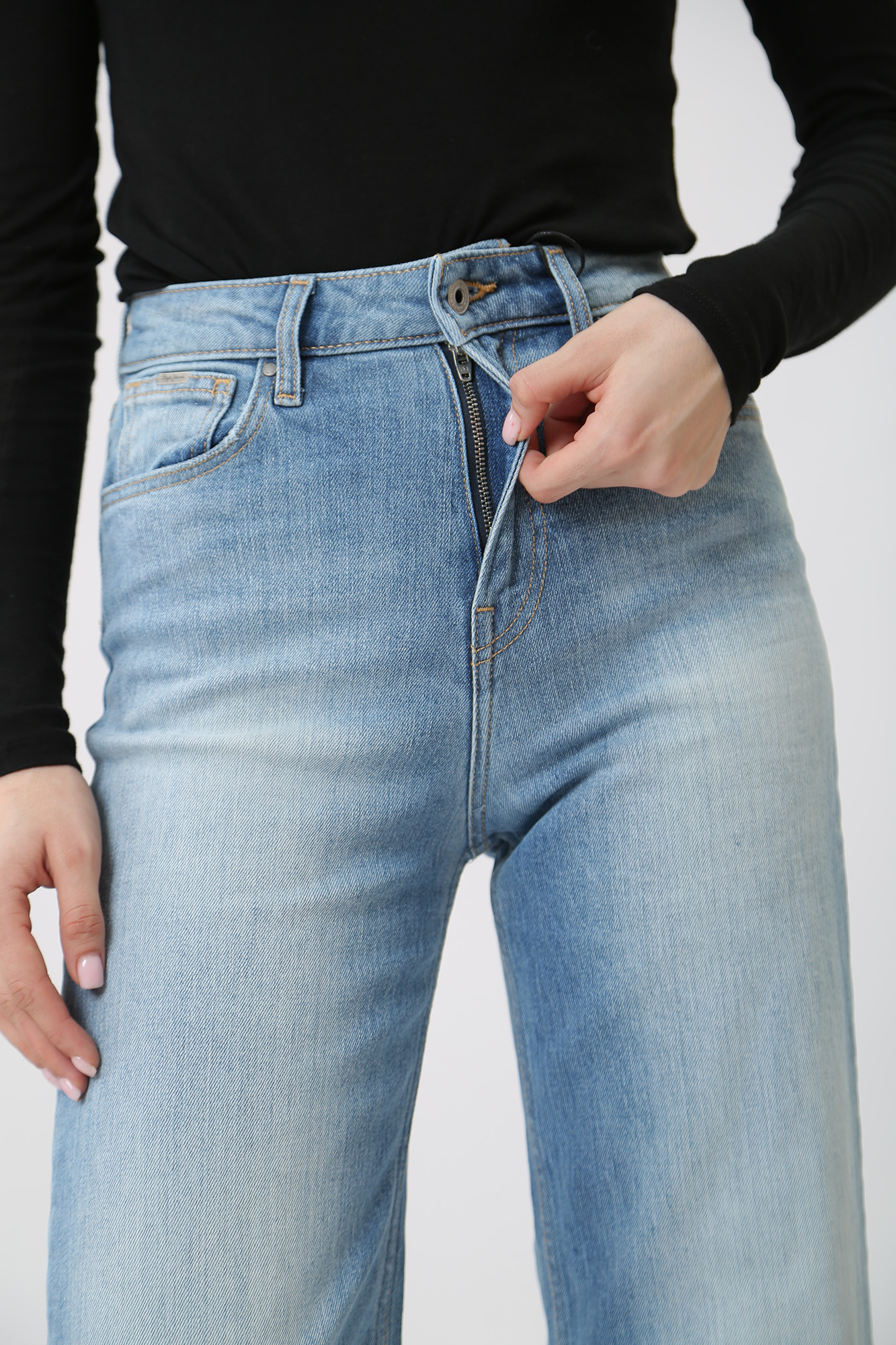 PL204598MI7 джинсы wide leg jeans uhw  pepe jeans 