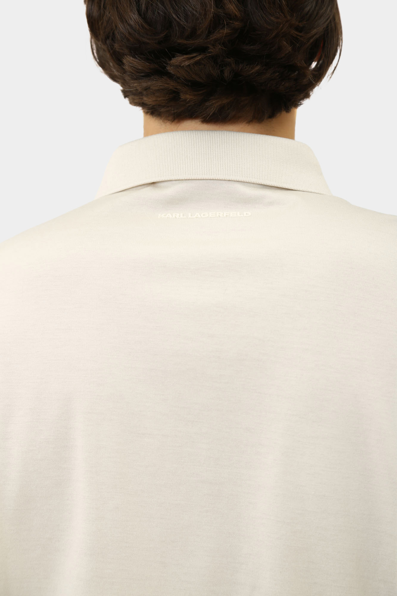 544200_745003 Поло с длинным рукавом Karl Lagerfeld Бежевый