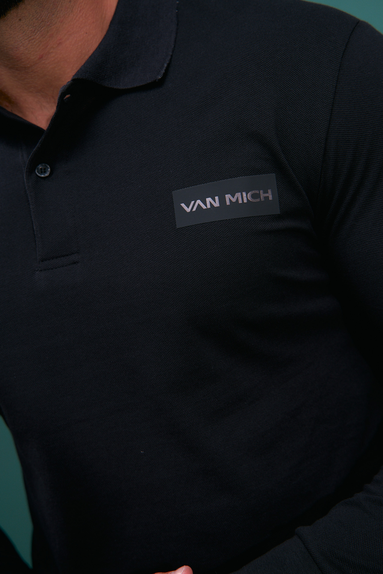 VM-232-54-009 Поло с длинным рукавом Van Mich Черный