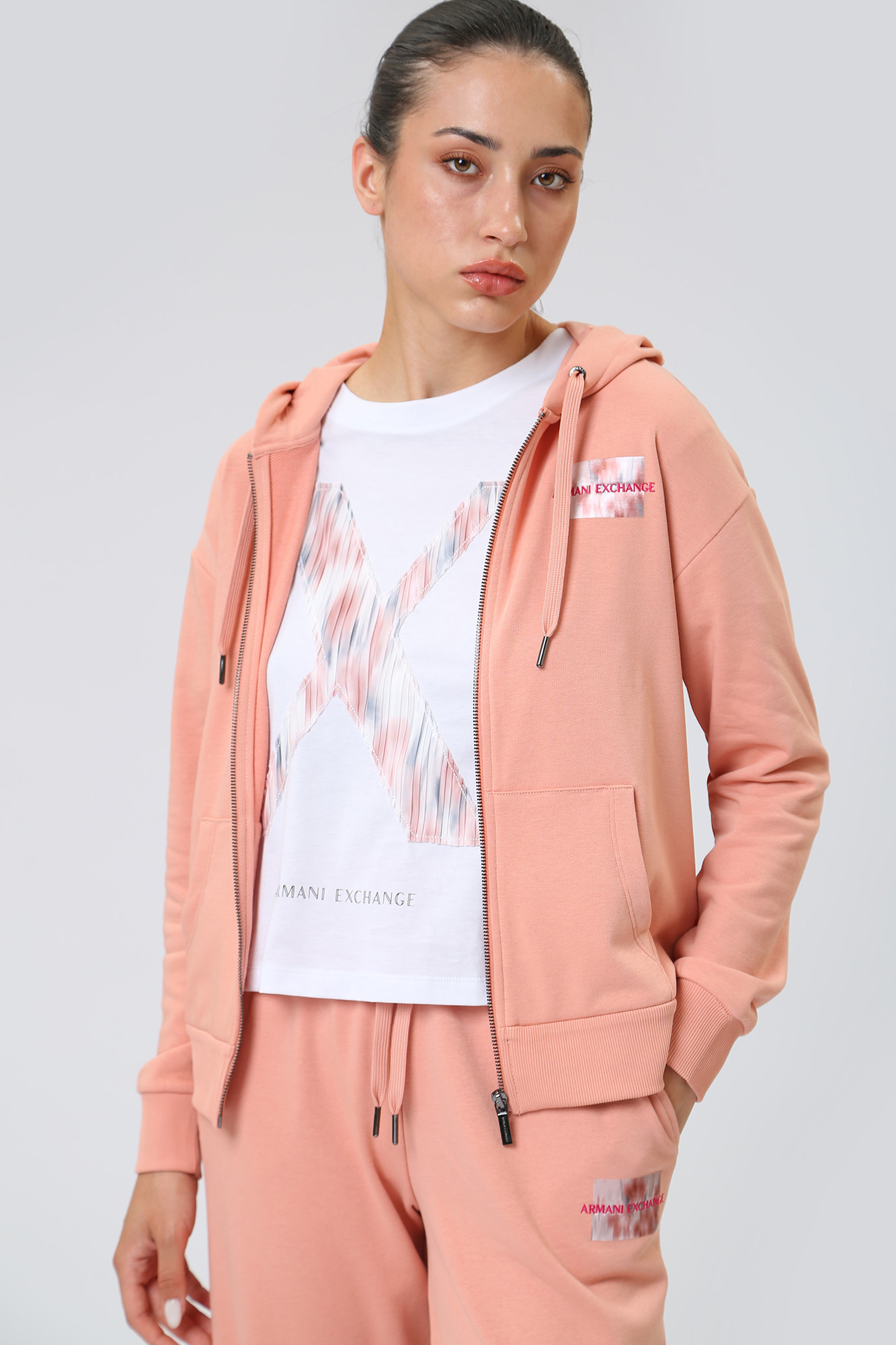 Толстовка с/к Armani Exchange Розовый