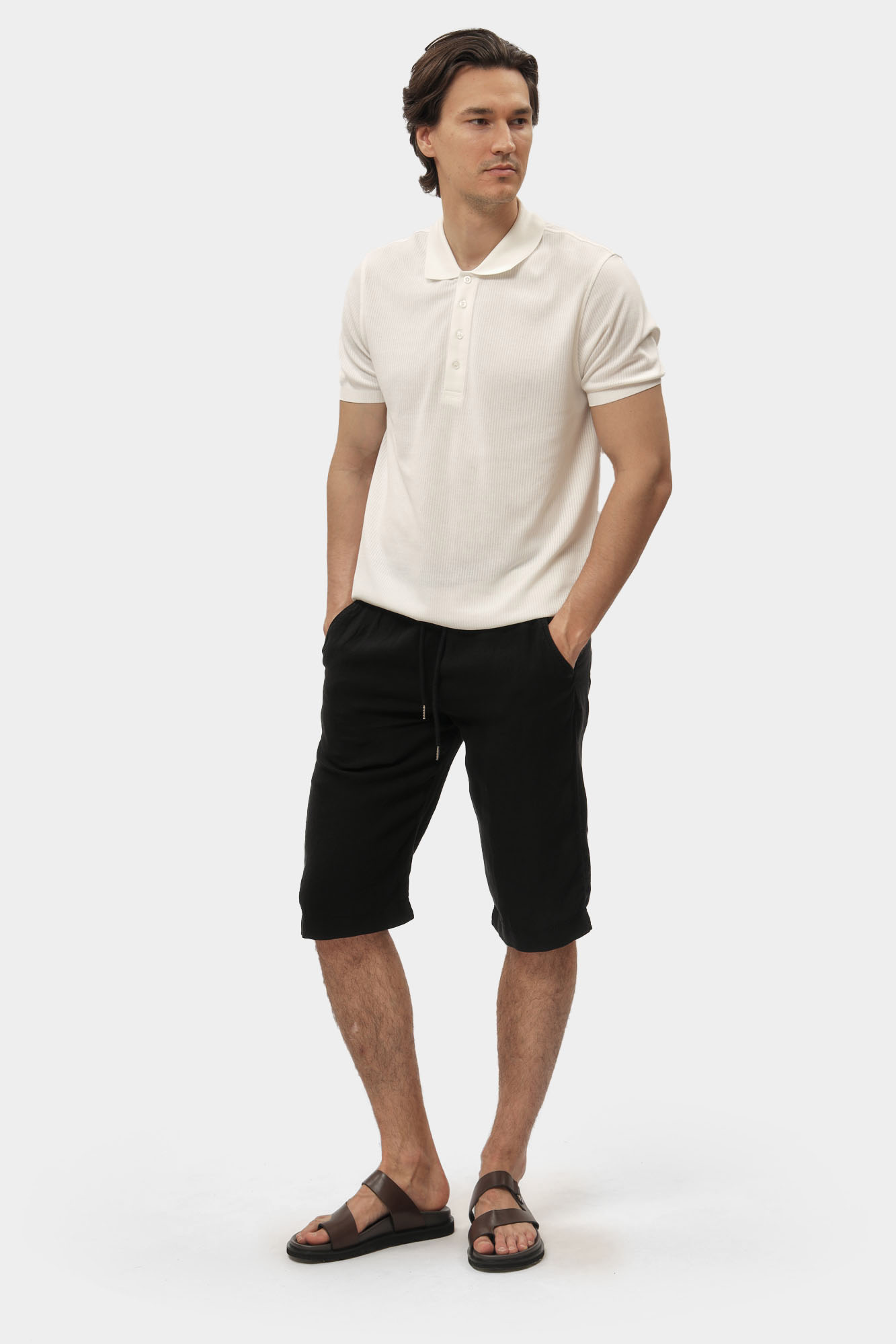 552815_265816 Шорты льняные Karl Lagerfeld Черный