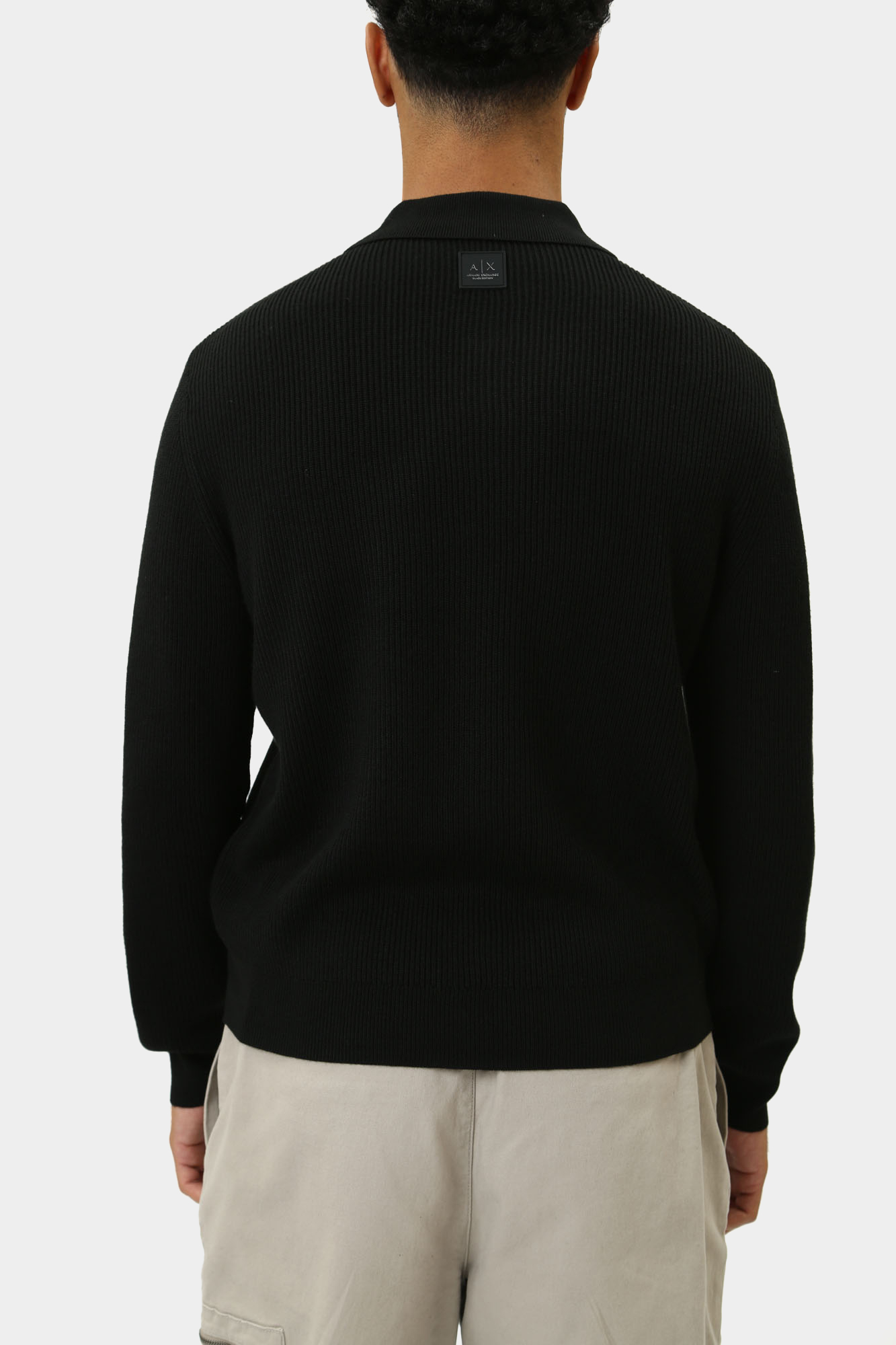 XM000129_AF10348 Поло с длинным рукавом Armani Exchange Черный