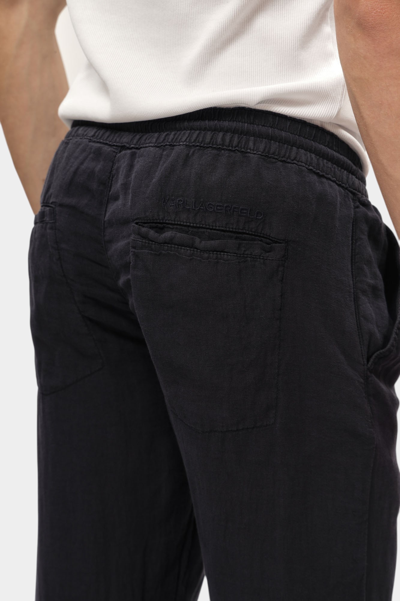 552815_265815 Брюки льняные Karl Lagerfeld Синий