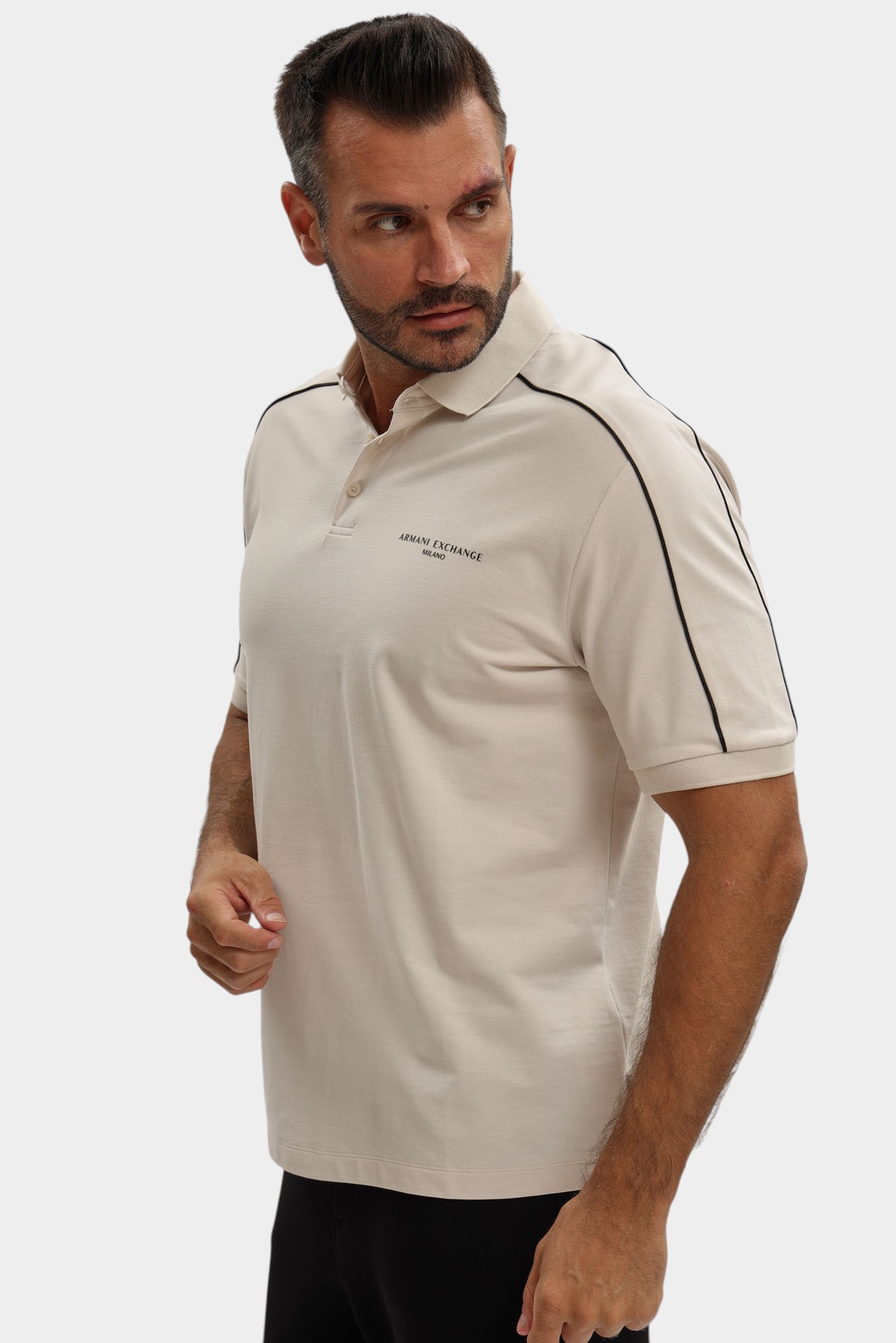 XM001359_AF13026 Поло Armani Exchange Бежевый