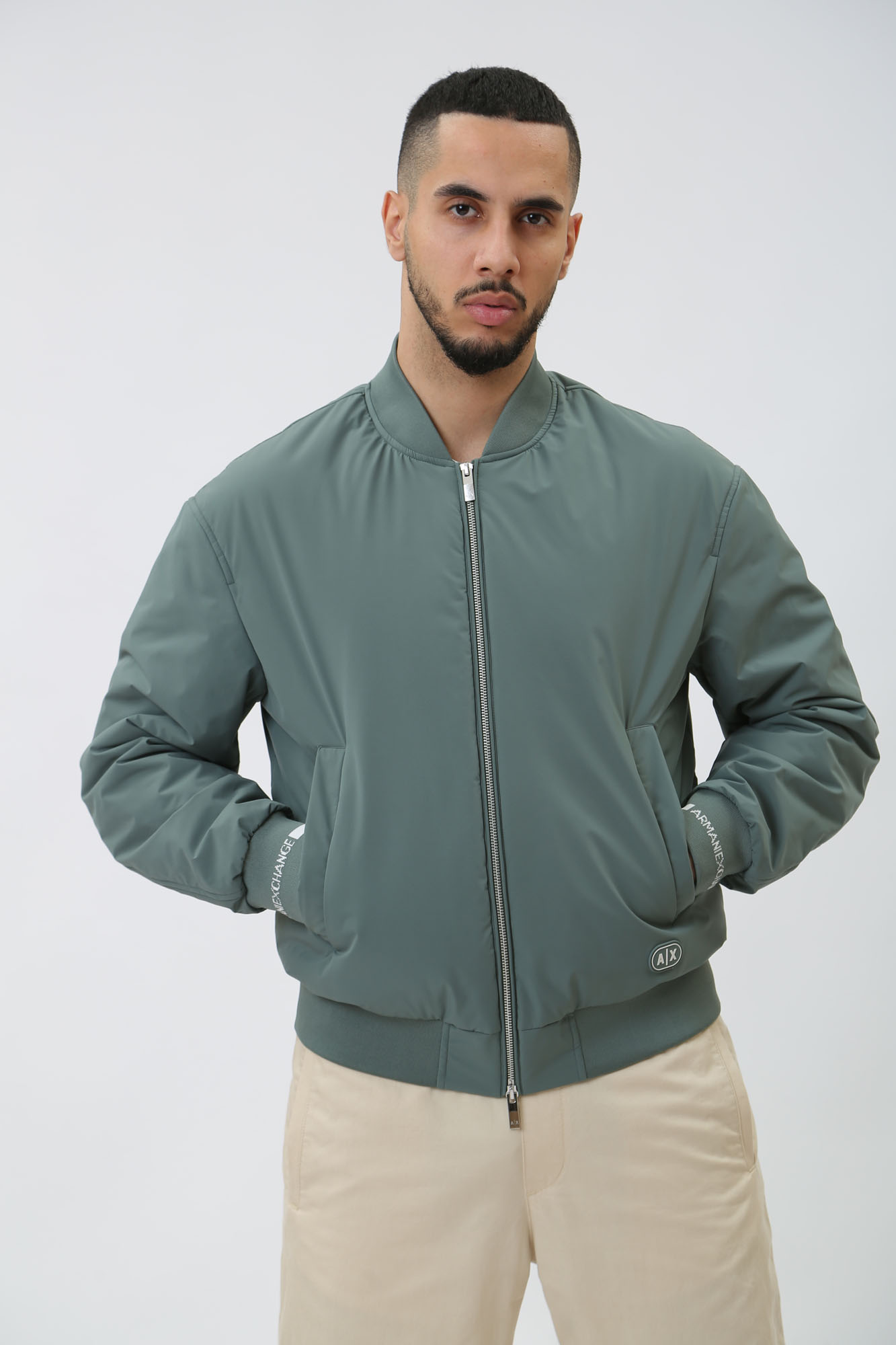 3DZBL0_ZN3FZ Бомбер Armani Exchange Зеленый