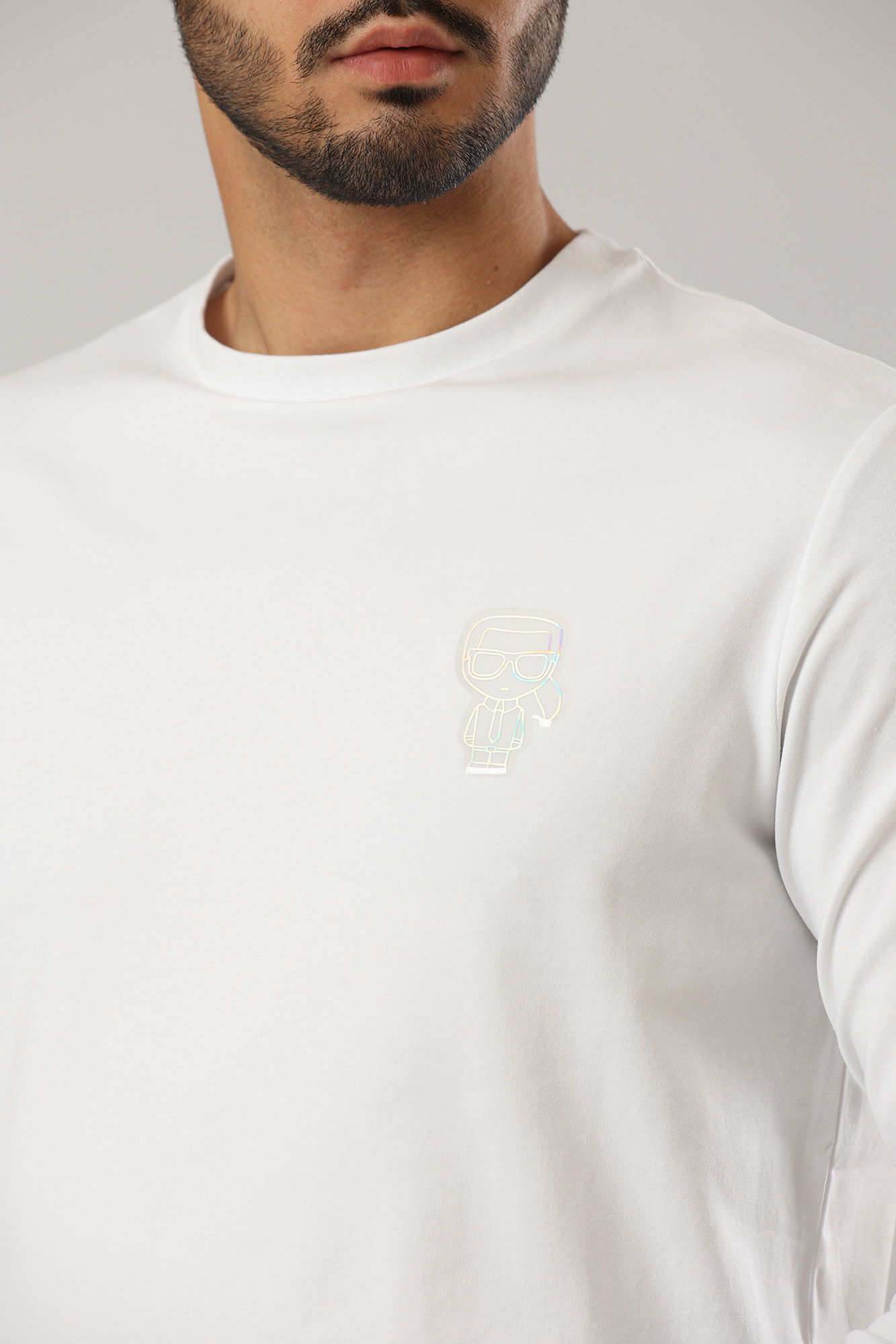 523221_745082 Лонгслив Karl Lagerfeld Белый