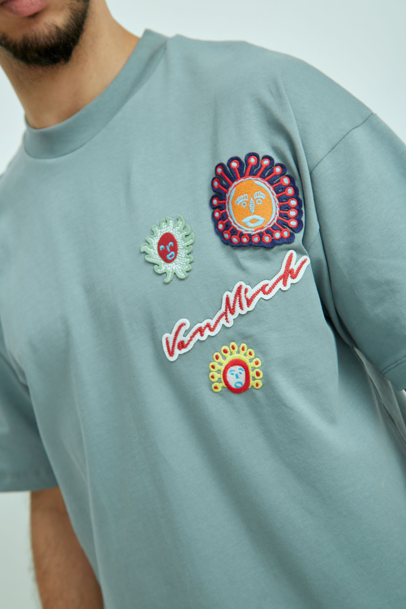 VM-ERK-22-063 Футболка Van Mich Голубой