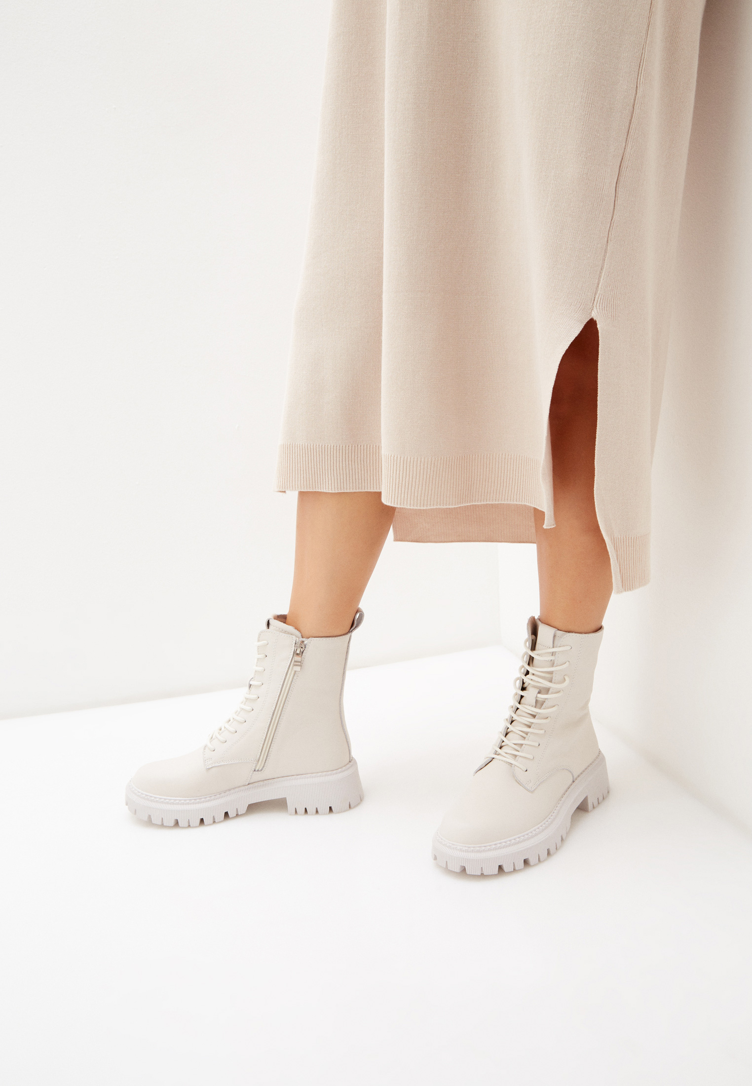 895-2NT Ботинки Marc Cony Молочный