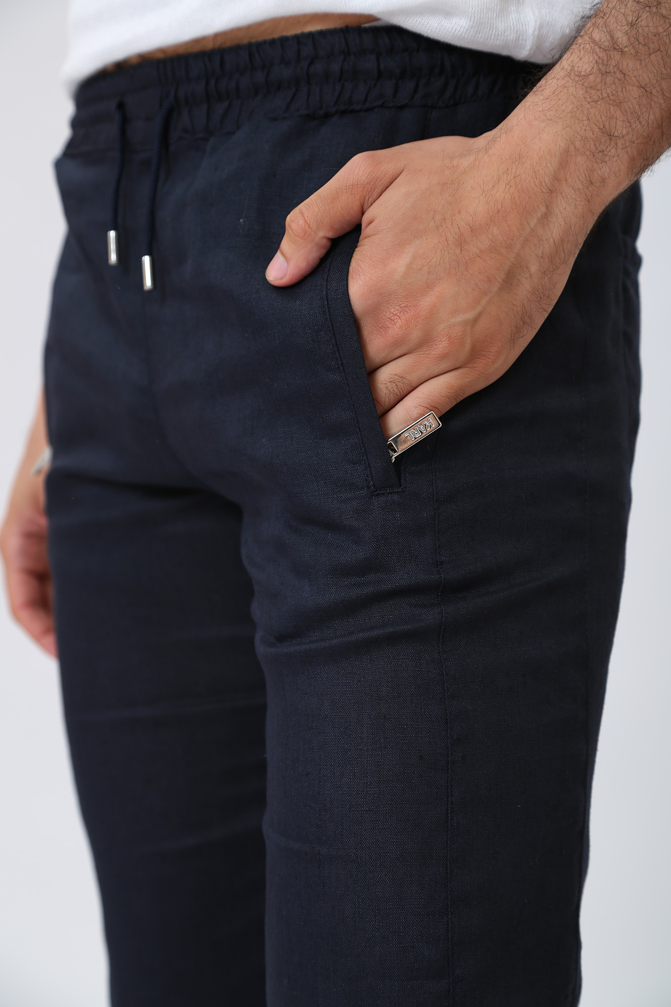 532815_255815 Брюки льняные Karl Lagerfeld Синий