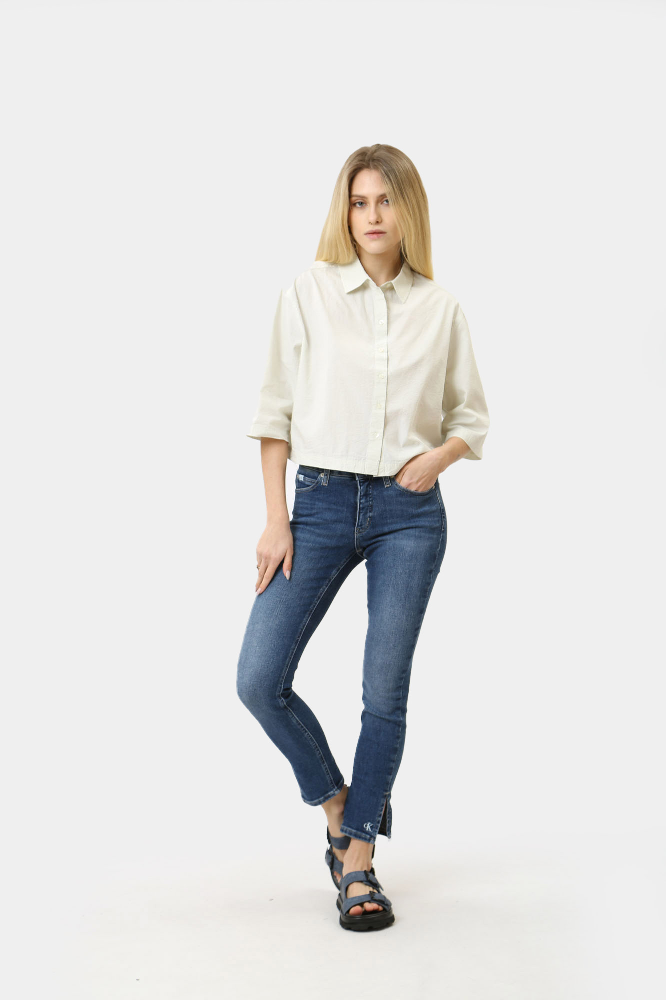 J20J222758 джинсы mid rise skinny  calvin klein jeans 
