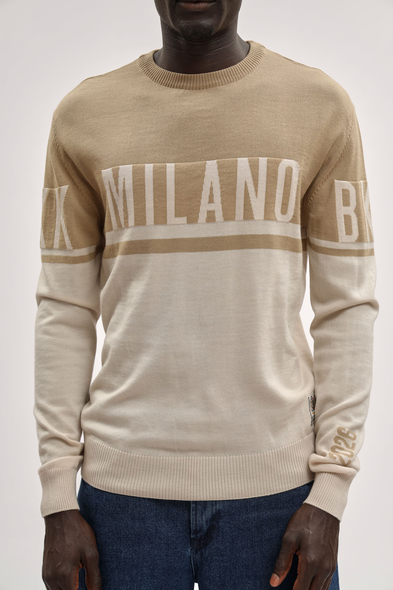 BMM1172 Джемпер Bikkembergs Бежевый