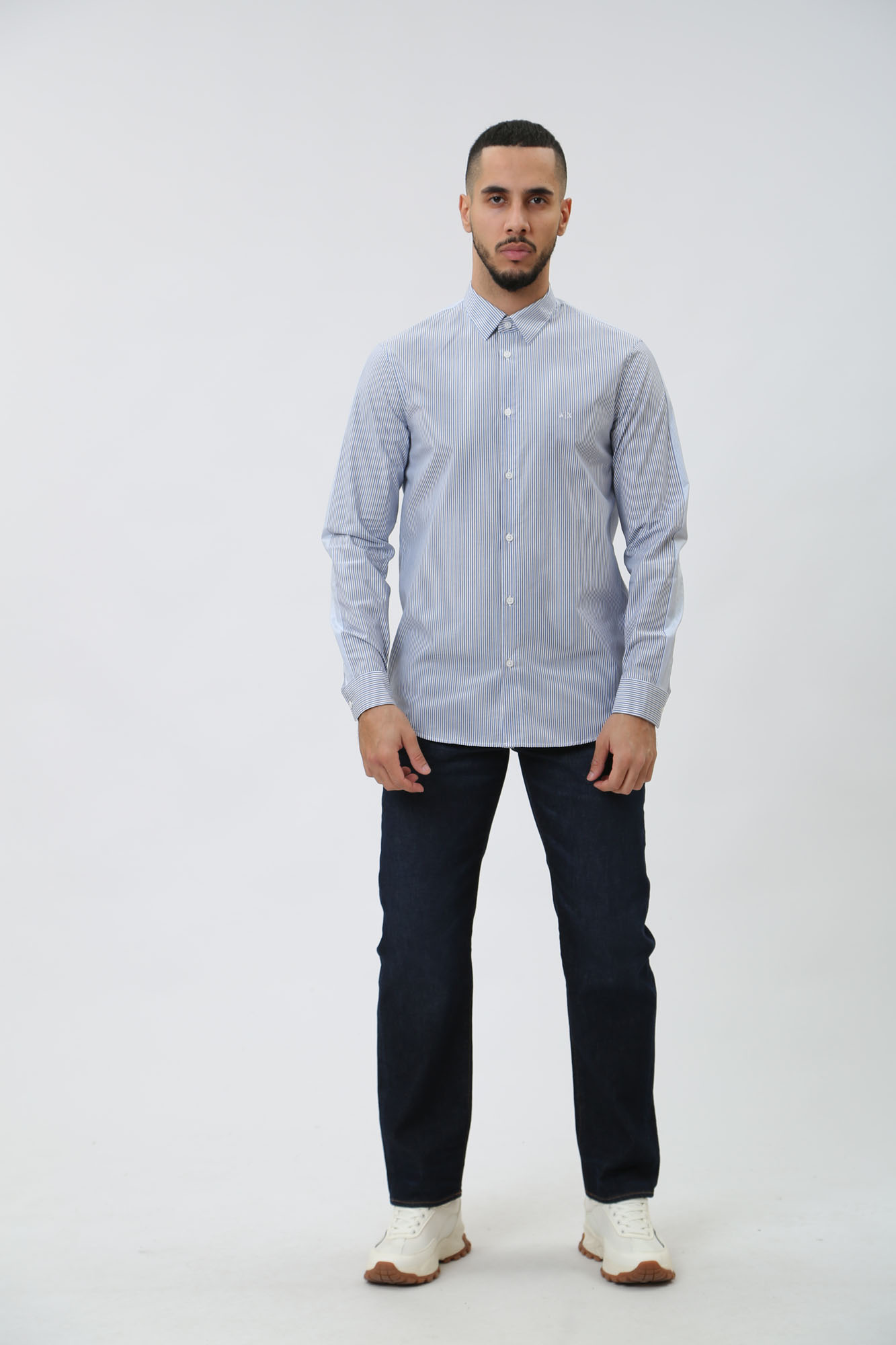 3DZC16_ZN4SZ Рубашка с длинным рукавом Armani Exchange Синий